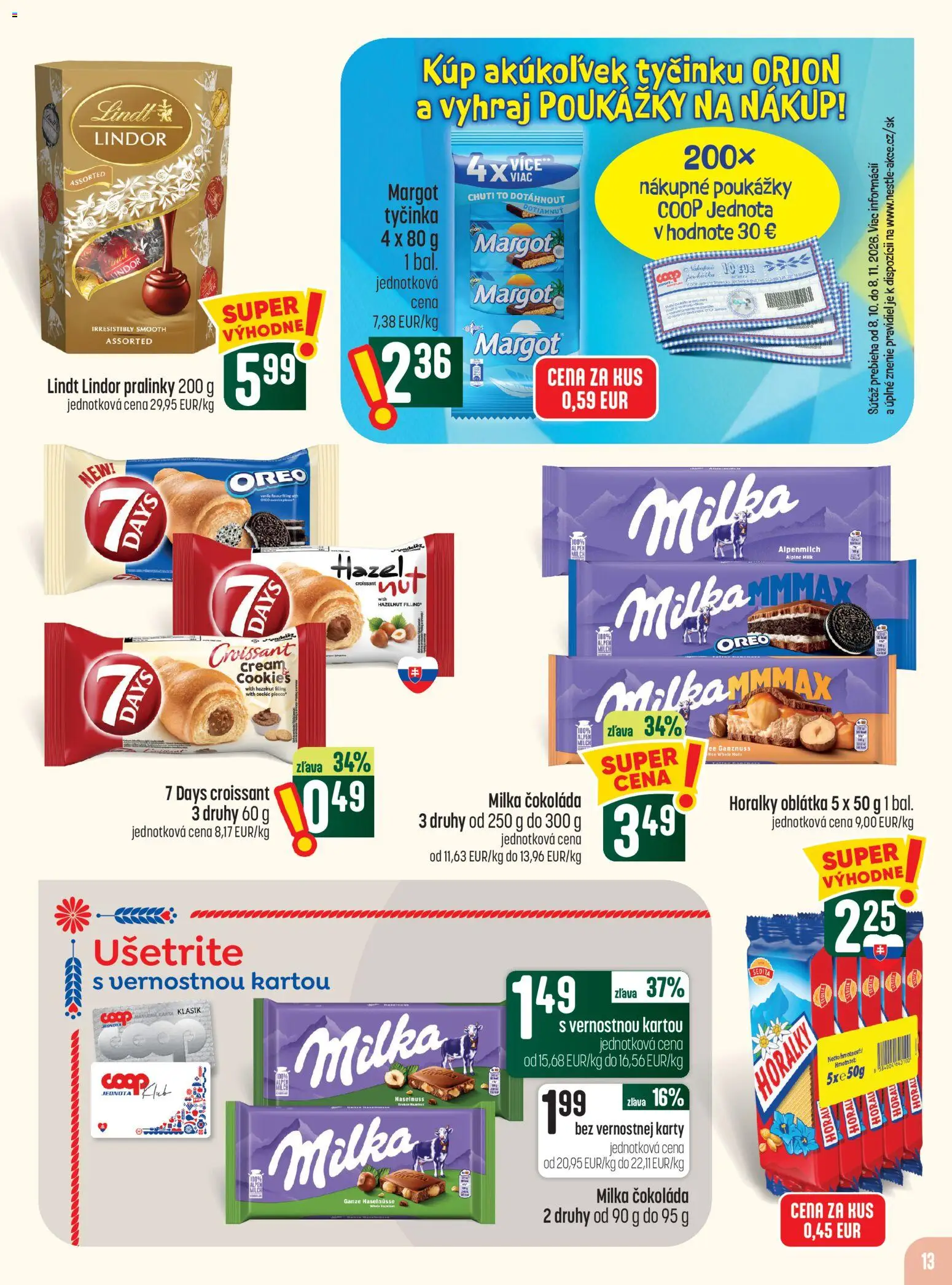Nové COOP Jednota akcie – leták je platný od 22.10.2026 | Strana: 13