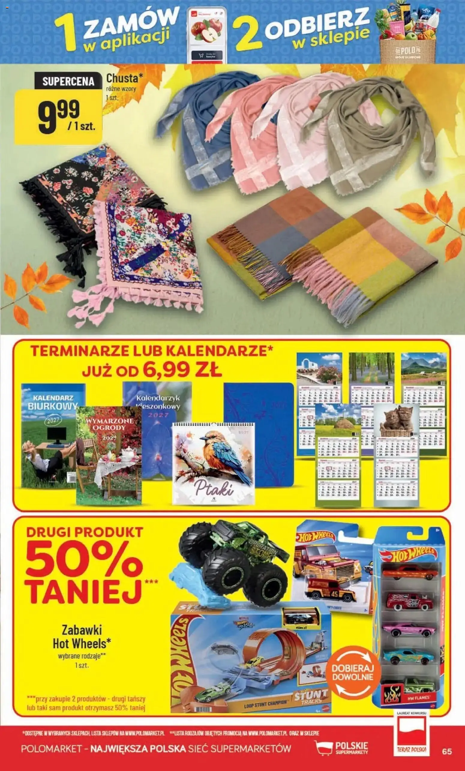 Nowa POLOmarket gazetka od jutra 30.09.2026 | Strona: 65 | Produkty: Zabawki, Kalendarz, Hot wheels