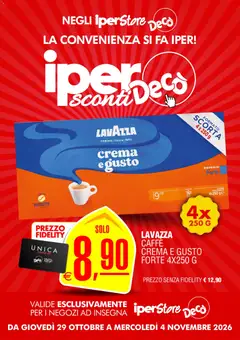 Anteprima del volantino Decò volantino iperStore valido a partire dal 29/10/2026