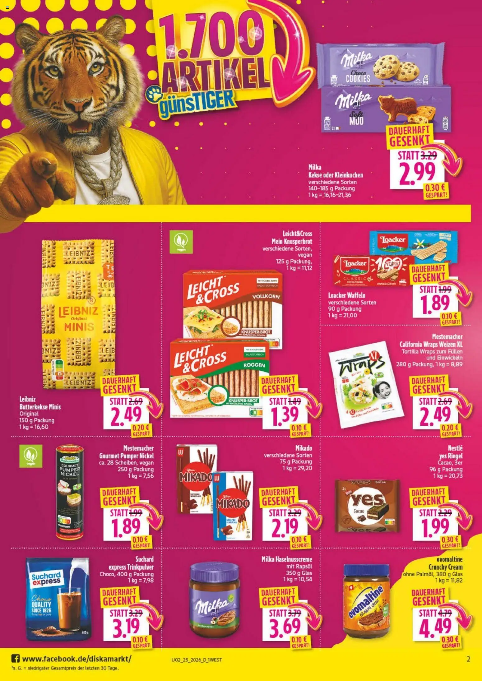 Diska - Diska Angebote Bayern KW25 – gültig ab 15.06.2026 | Seite: 2 | Produkte: Ovomaltine, Milch, Waffeln, Butterkekse