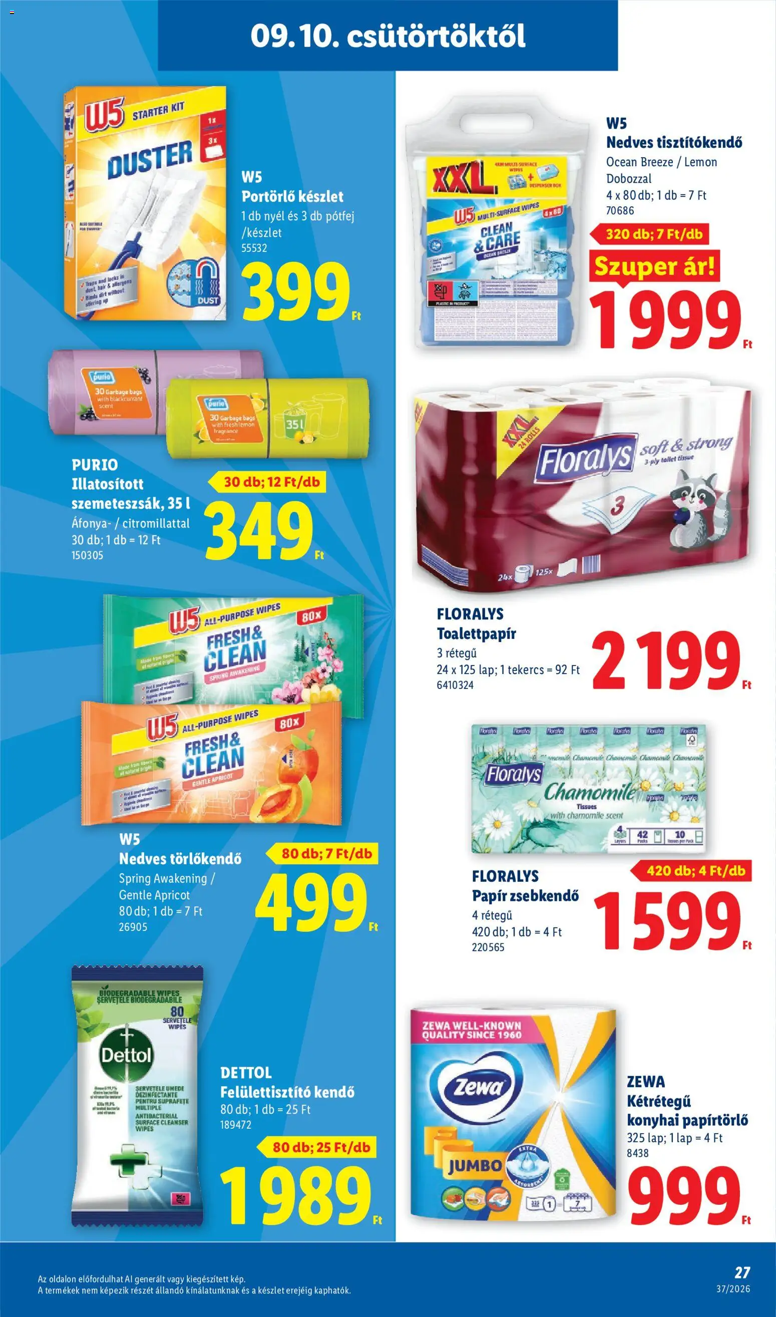 Lidl akciós ujság - amely érvényes a következő dátumtól: 2026.09.10. | Oldal: 27