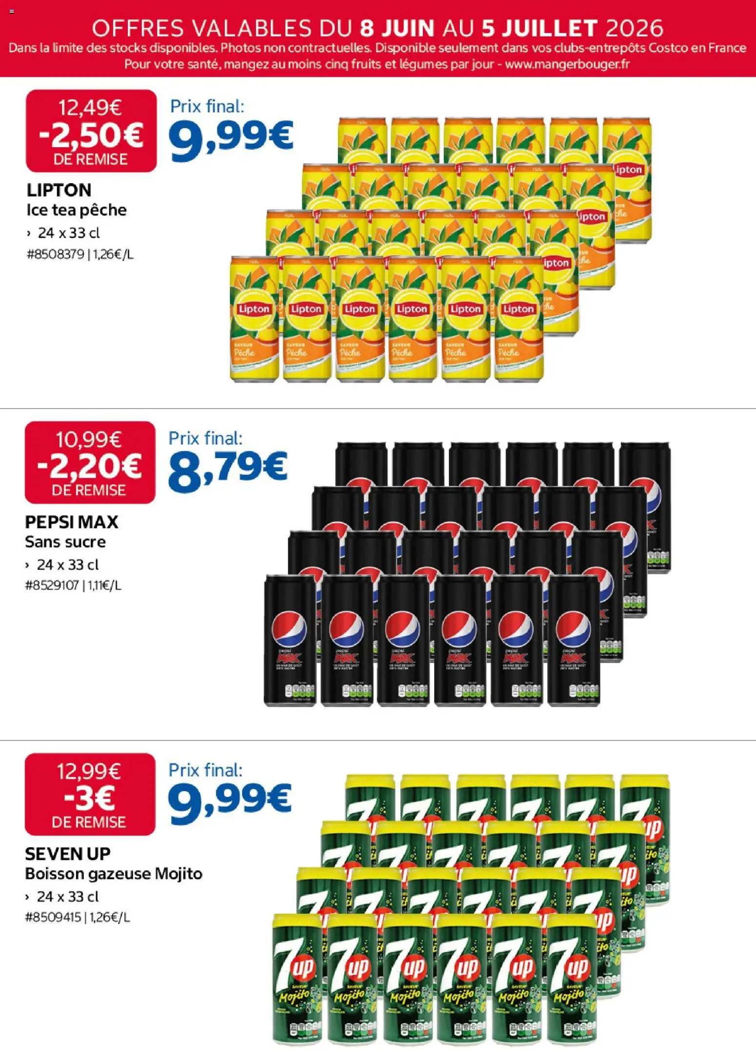 {H1} | Page: 11 | Produits: Sucre, Pêche, Pepsi Max