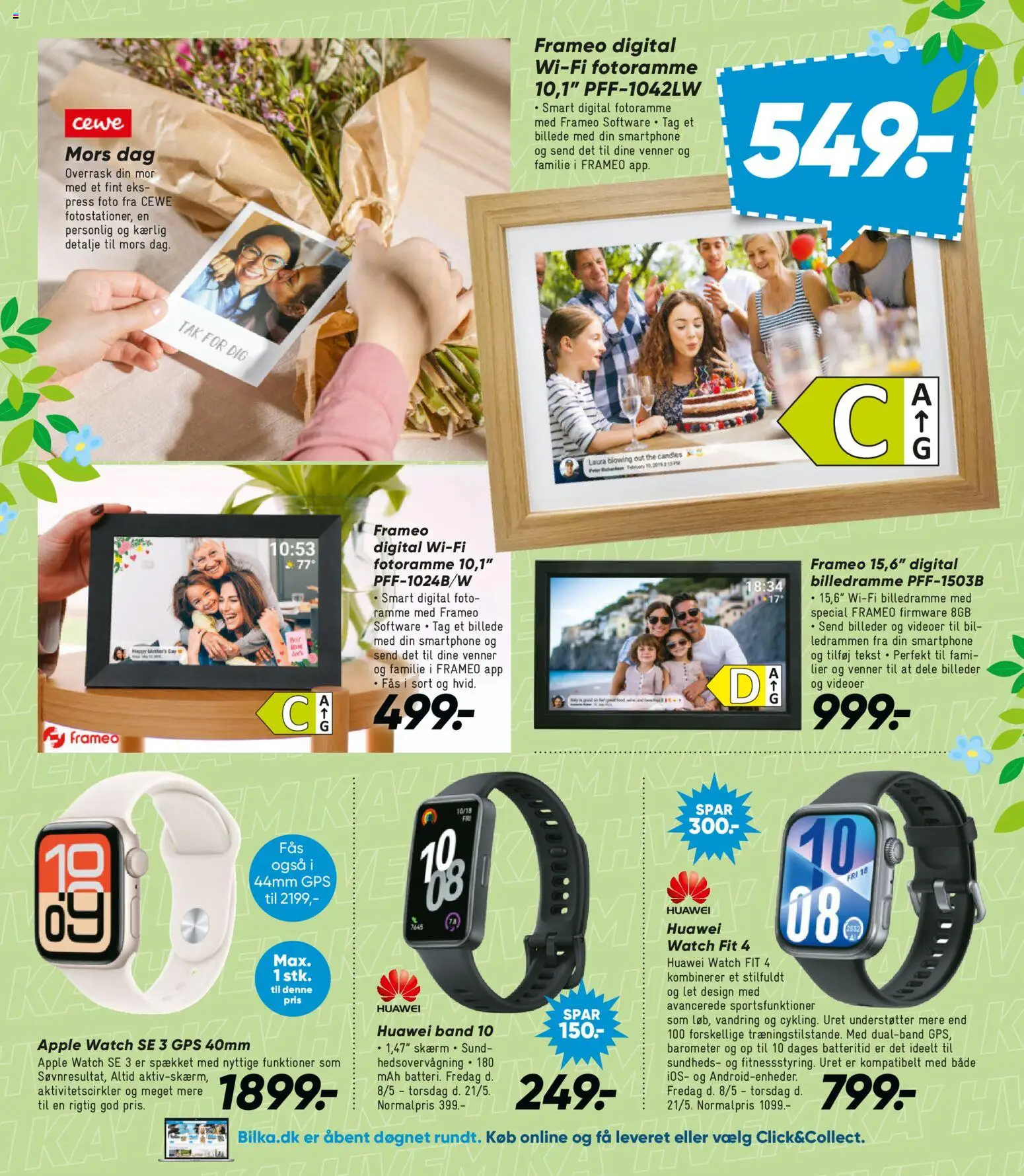 Bilka tilbudsavis – gyldig fra 08.05.2026 | Side: 28 | Produkter: Skærm, Digital Fotoramme, GPS, Billedramme