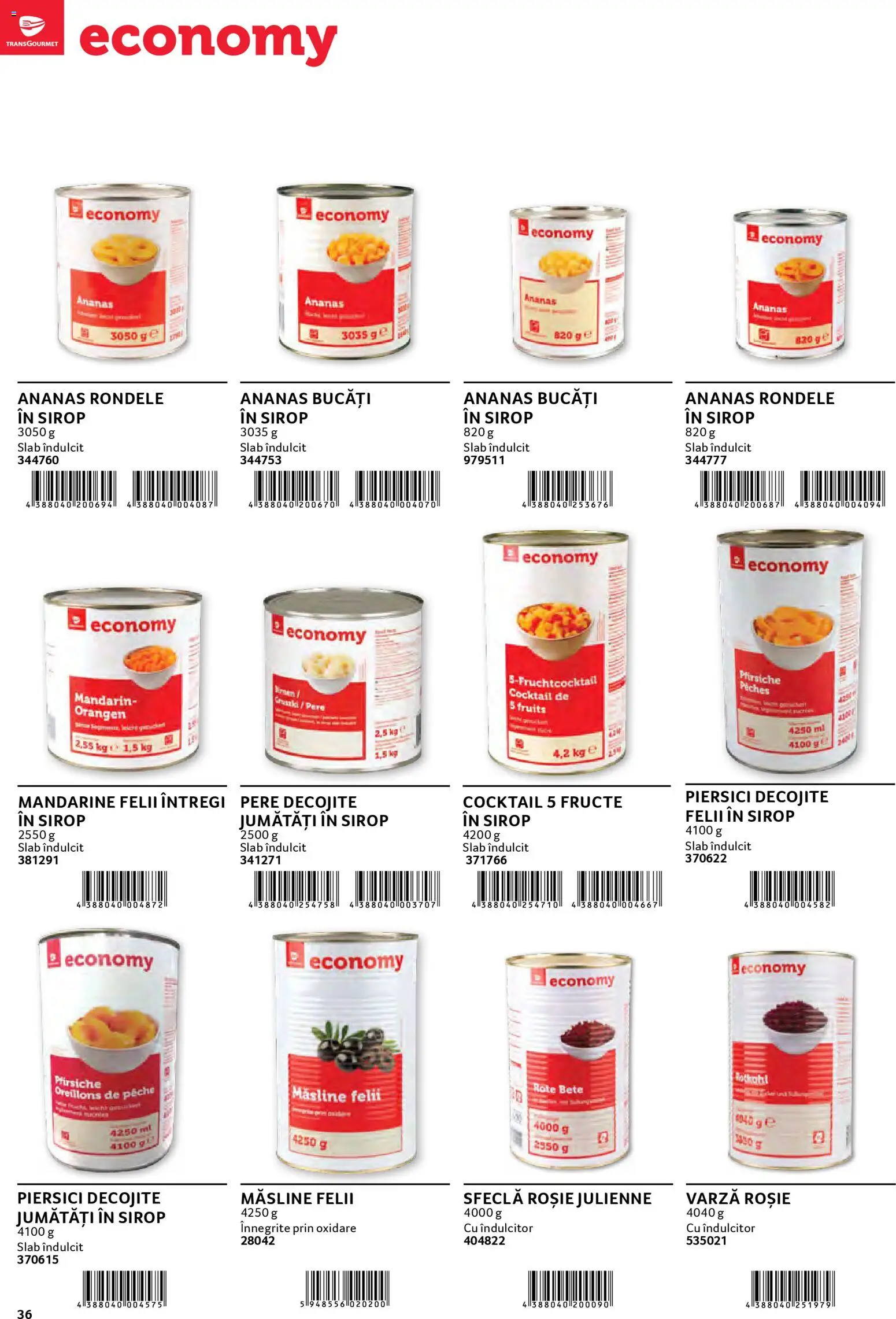 Noul catalog Selgros – valabil de la 30.01.2026 | Pagină: 36 | Produse: Varză, Măsline, Cocktail, Sirop