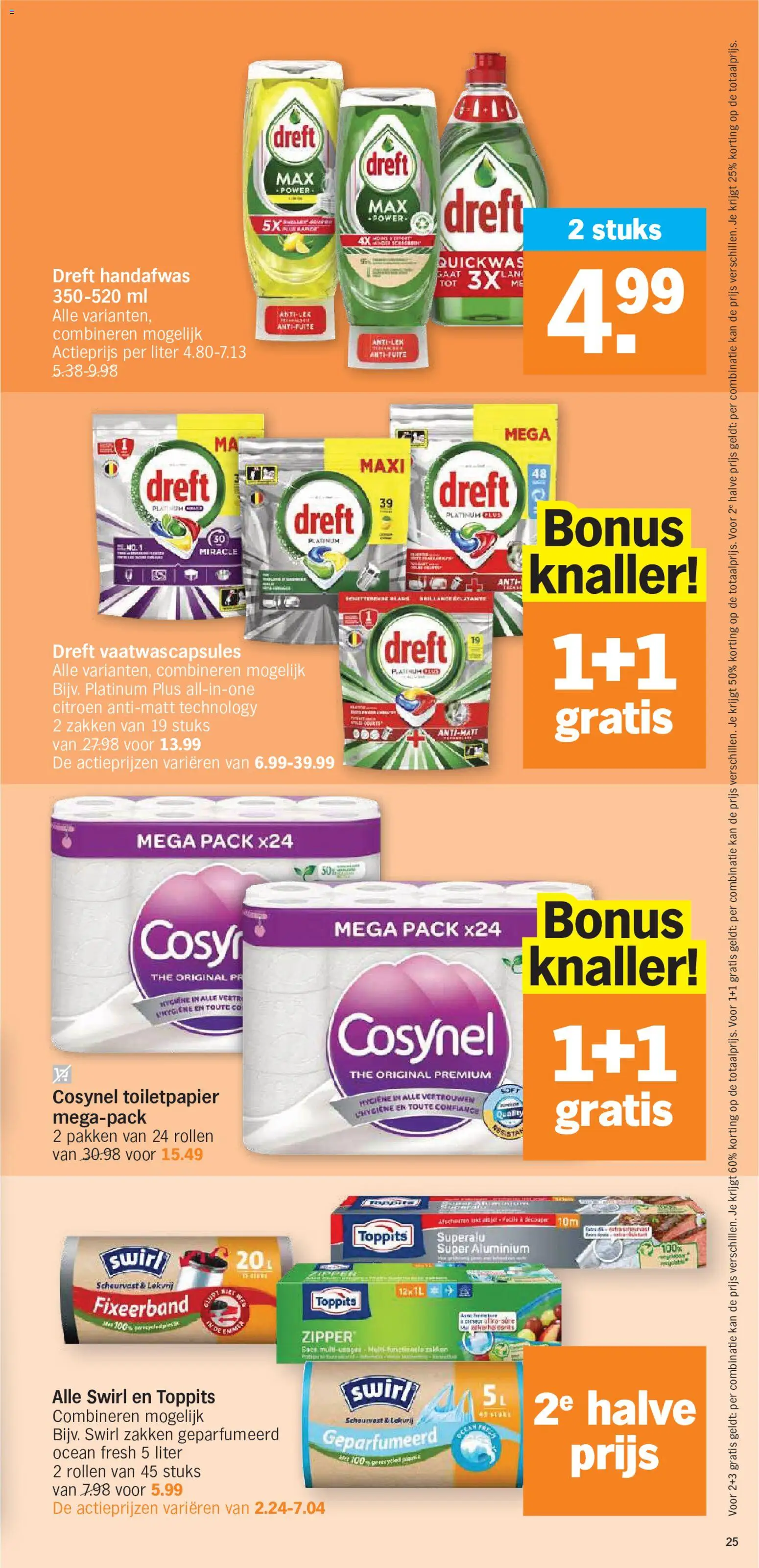 {H1} | Pagina: 25 | Producten: Vaatwascapsules, Toiletpapier, Citroen, Kan