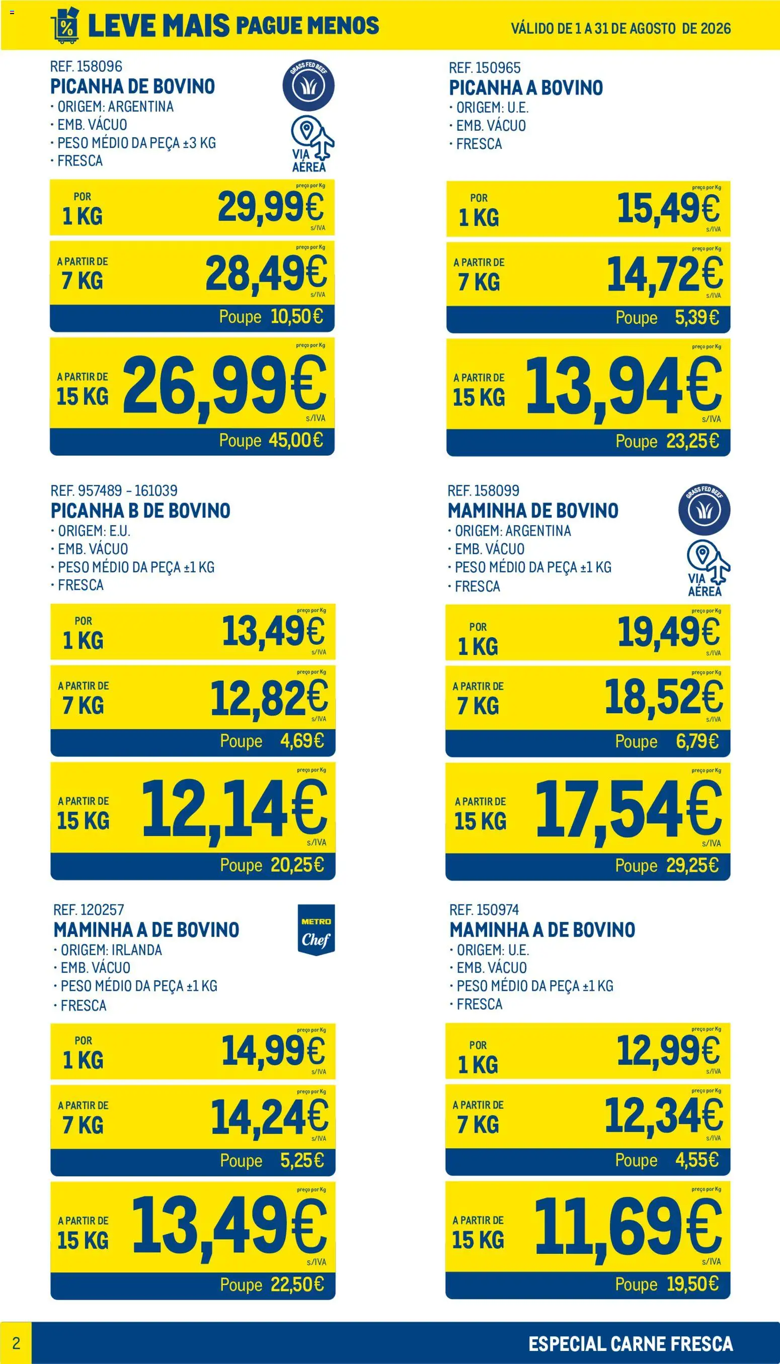 Makro Leve Mais Pague Menos - Carne Fresca │ válido de 01/08/2026 | Página: 2 | Produtos: Carne