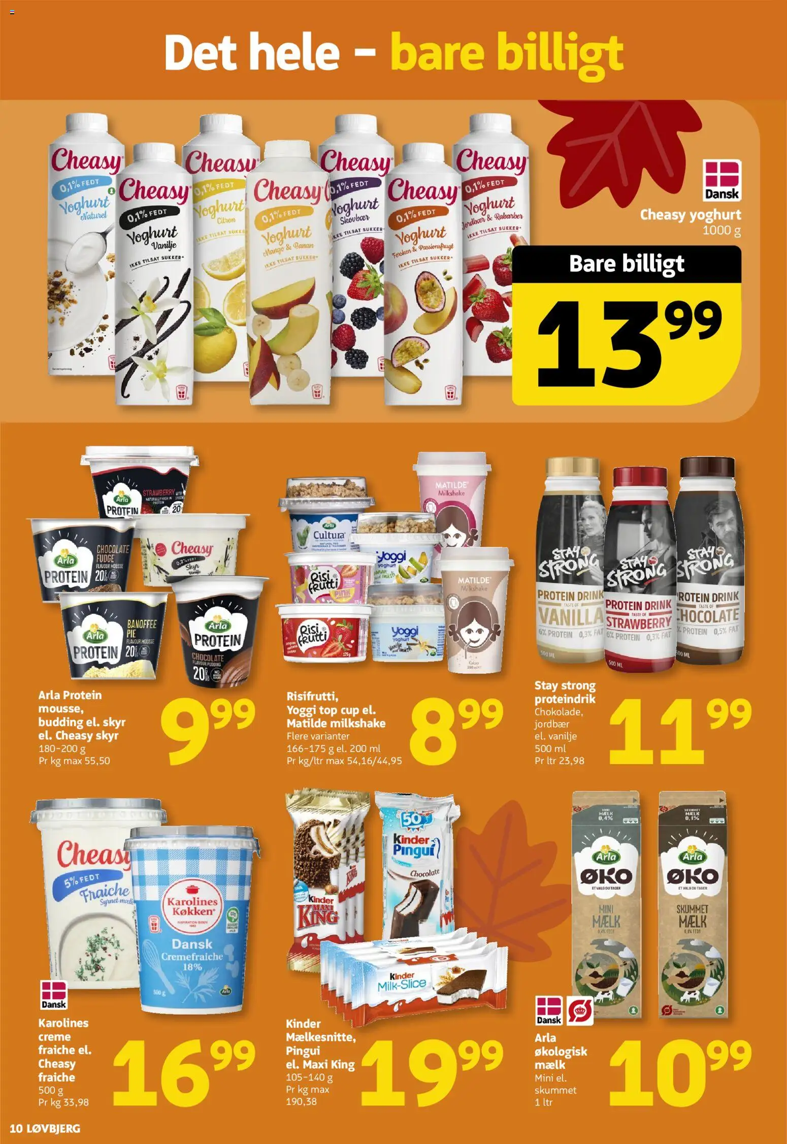 Løvbjerg tilbudsavis – gyldig fra 25/09/2026 | Side: 10 | Produkter: Yoghurt, Creme fraiche, Jordbær, Milkshake