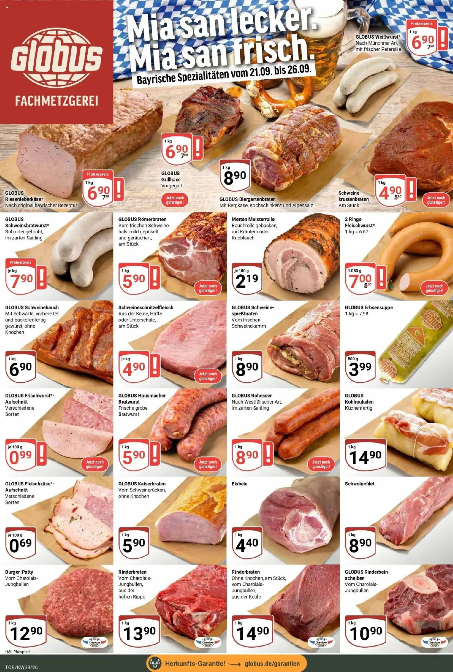 Globus Prospekt Tönisvorst (ab 21.09.2026) » Angebote online | Seite: 8 | Produkte: Spezialitäten, Schweinebauch, Schweinefilet, Knoblauch