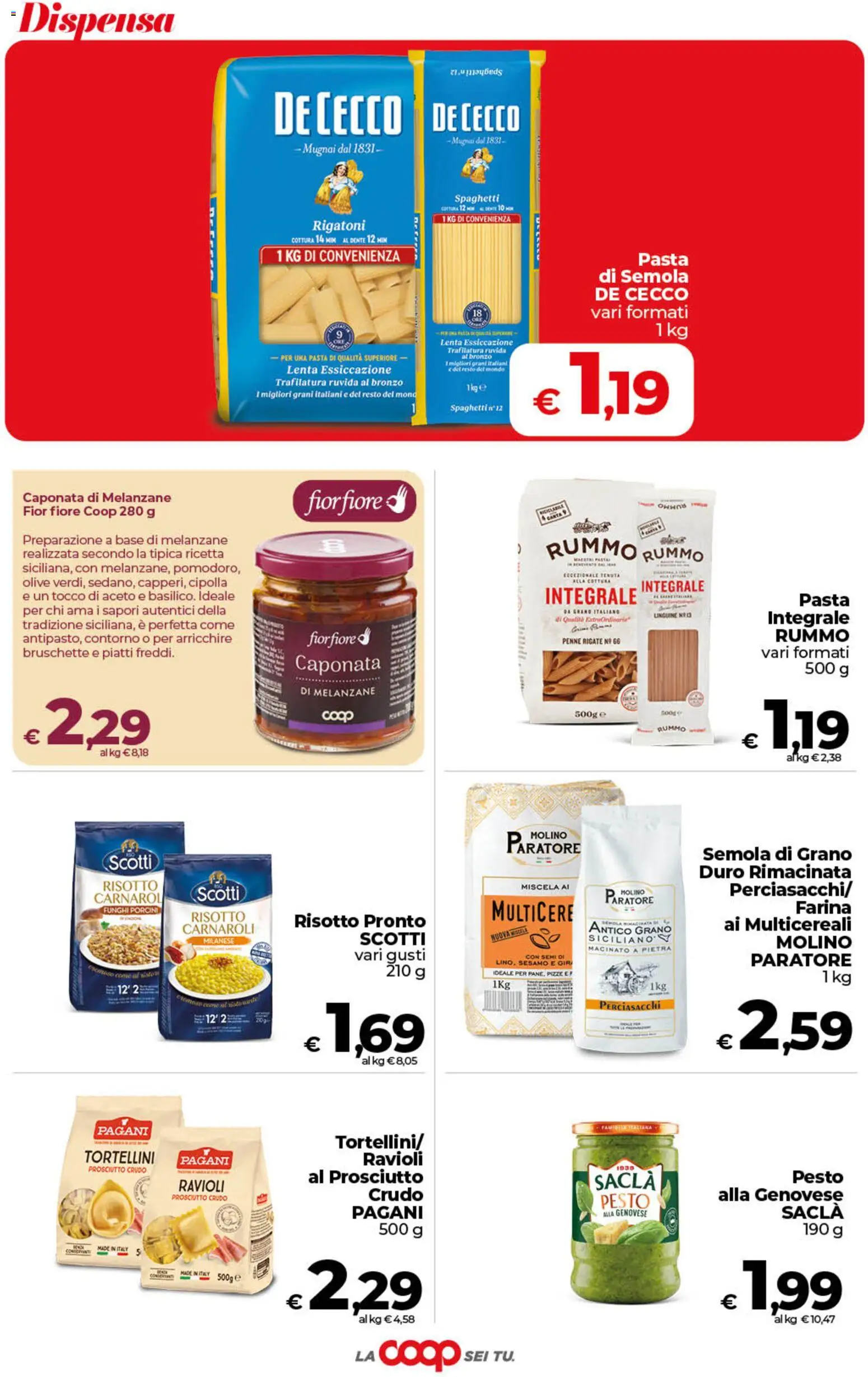 Volantino COOP del 13/10/2026 | Pagina: 20 | Prodotti: Piatti, Pasta di semola, Ravioli, Penne