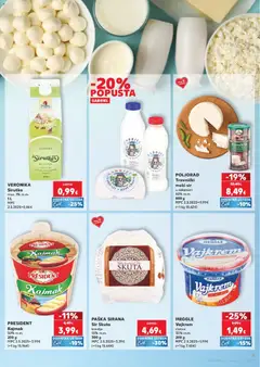 PRESIDENT Kajmak, 50% m.m. 250 g MPC 2.5.2025=3,99€ (=1 kg 15,96€) - Pregled kataloga iz trgovine Kaufland, vrijedi od 19.08.2026 | Stranica: 9