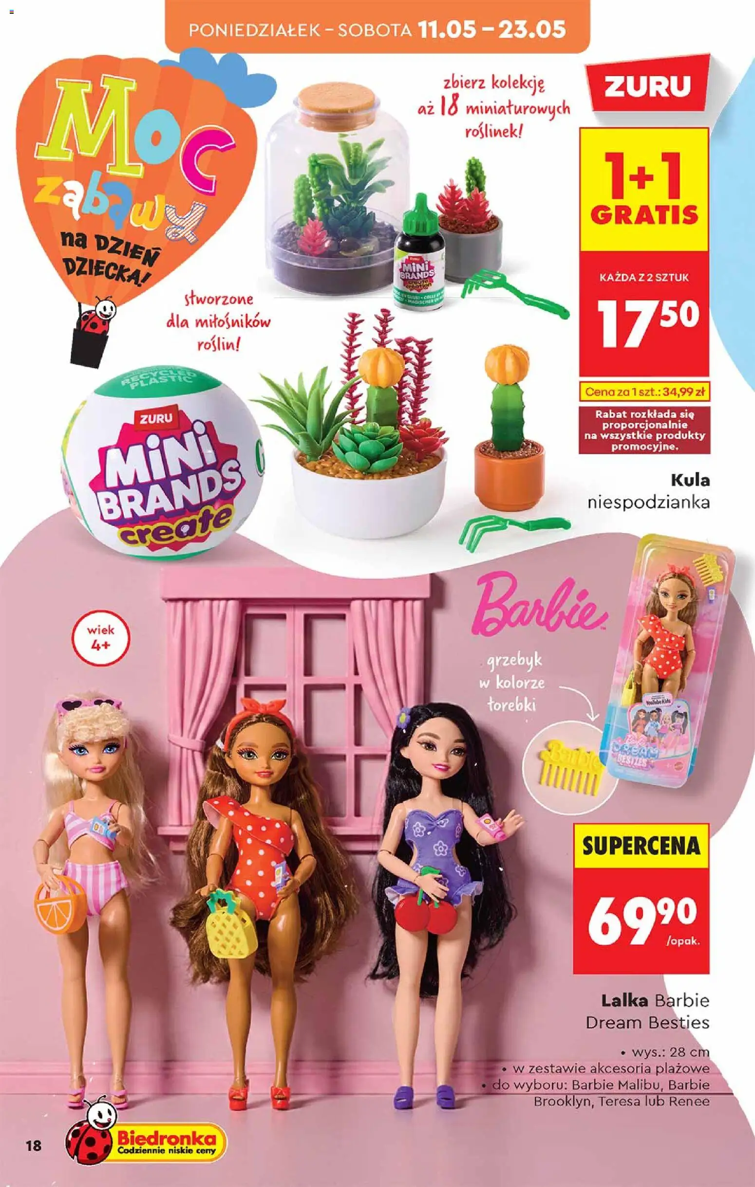 Biedronka gazetka - Hity i inspiracje od 09.05.2026 | Strona: 18 | Produkty: Lalka, Barbie, Torebki