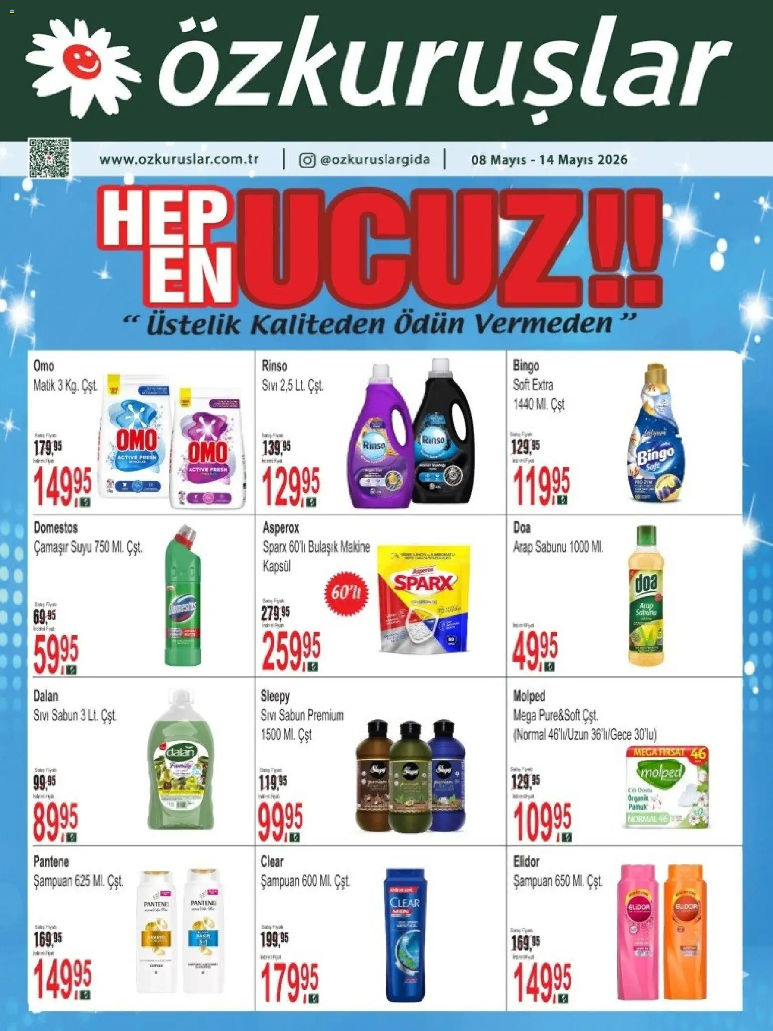 Özkuruşlar Katalog - 08.05.2026 tarihinden itibaren geçerlidir | Sayfa: 3 | Ürünler: Arap sabunu, Şampuan, Sabun
