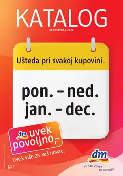 DM Drogerie katalog - pregled DM Drogerie kataloga - važi od 01.09.2026