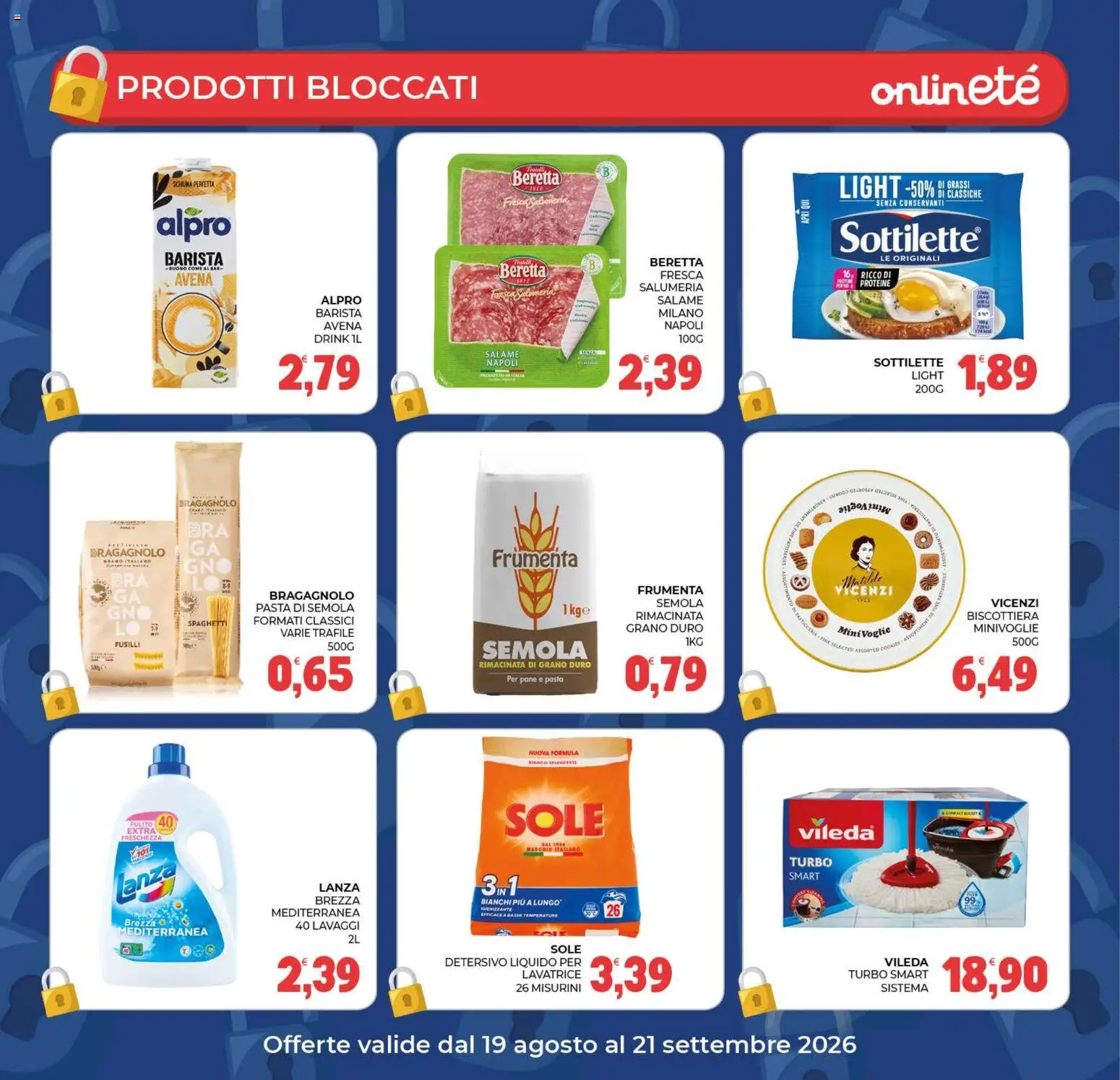 Volantino Eté del 19/08/2026 | Pagina: 32 | Prodotti: Salame, Lavatrice, Semola, Spaghetti