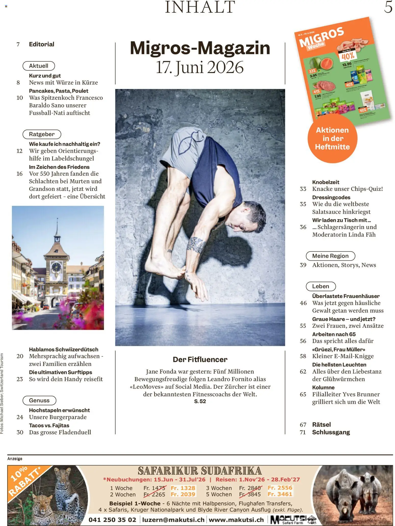 Migros aktionen Magazin – gültig ab 17.06.2026 | Seite: 5 | Produkte: Tisch, Wurst