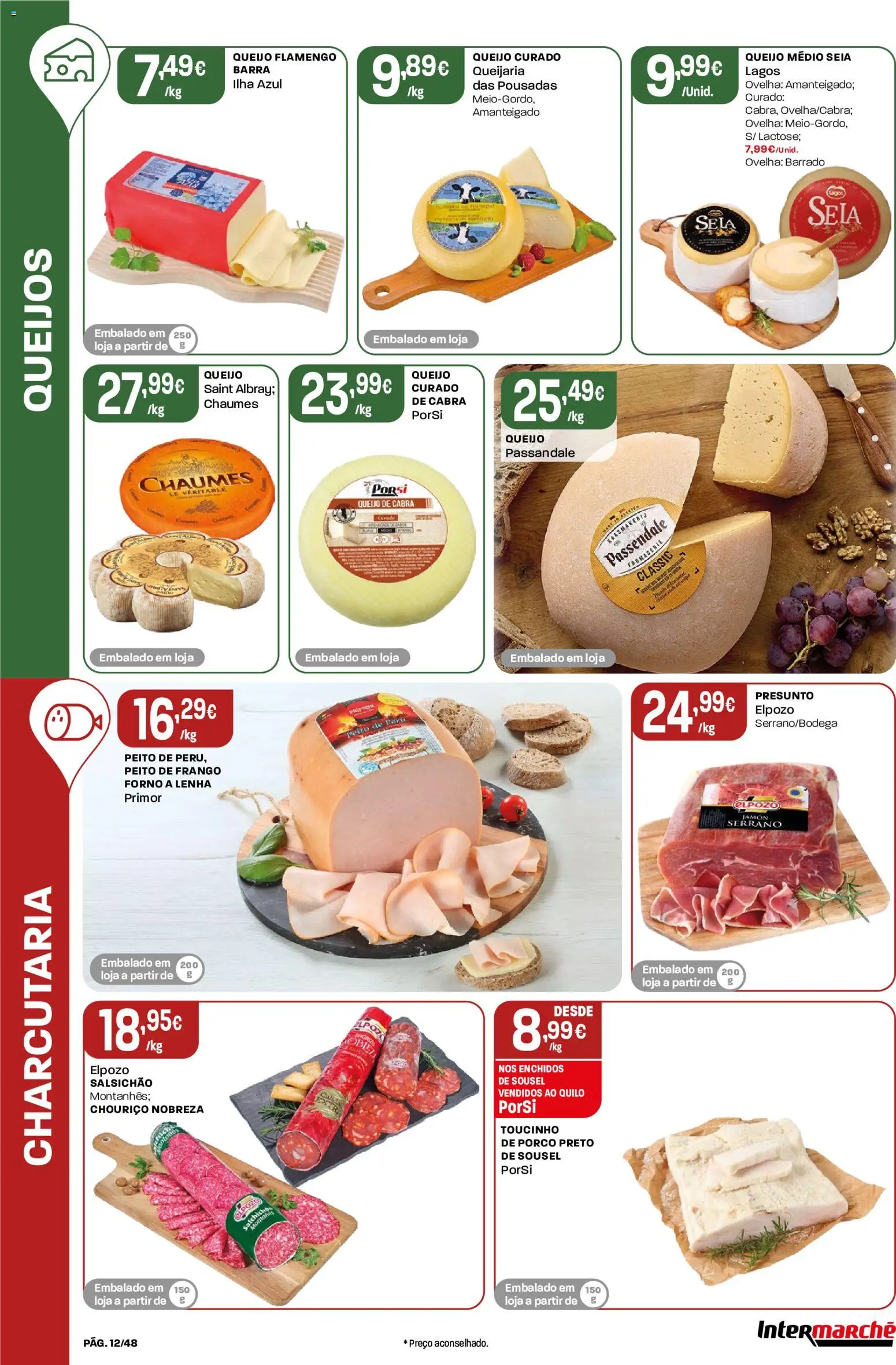 Intermarché folheto │ válido de 09/07/2026 | Página: 12 | Produtos: Forno, Peito de frango, Frango, Chouriço