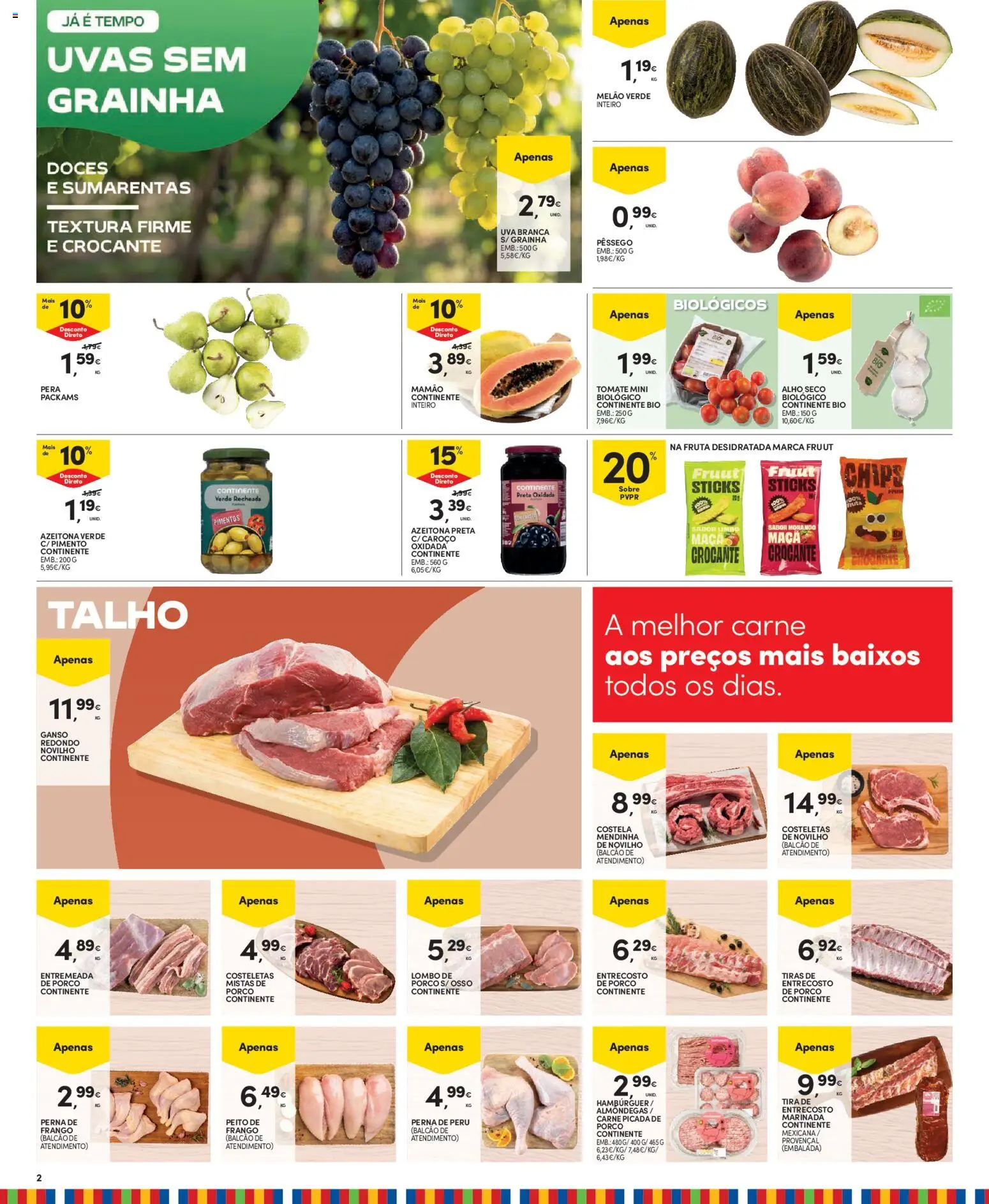 Continente Madeira │ válido de 04/08/2026 | Página: 2 | Produtos: Peru, Carne picada, Lombo, Mamão