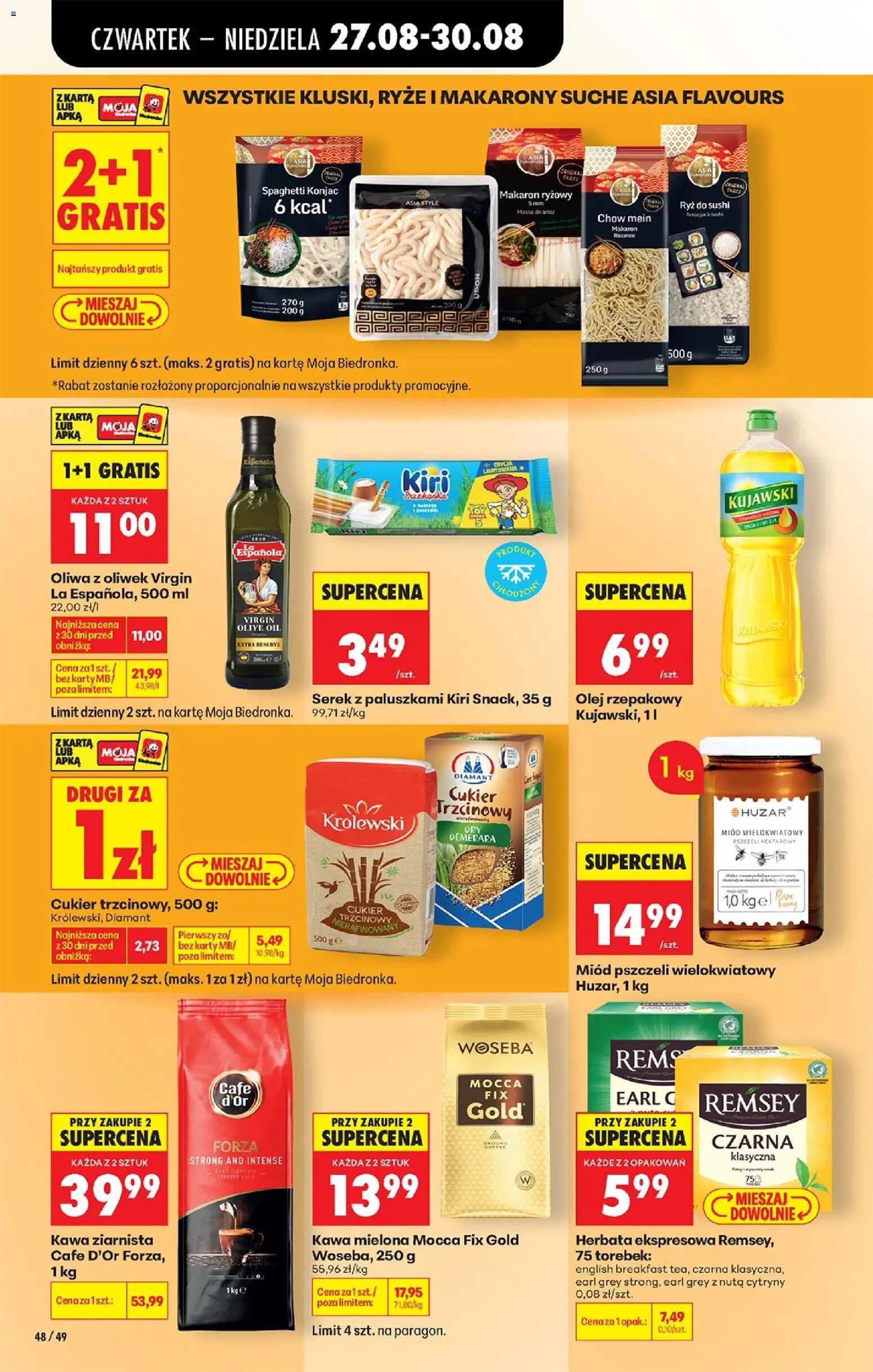 Biedronka Polsko leták - Codziennie niskie ceny od 27.08.2026 | Strana: 66 | Produkty: Olej, Rýže, Karty, Makarony