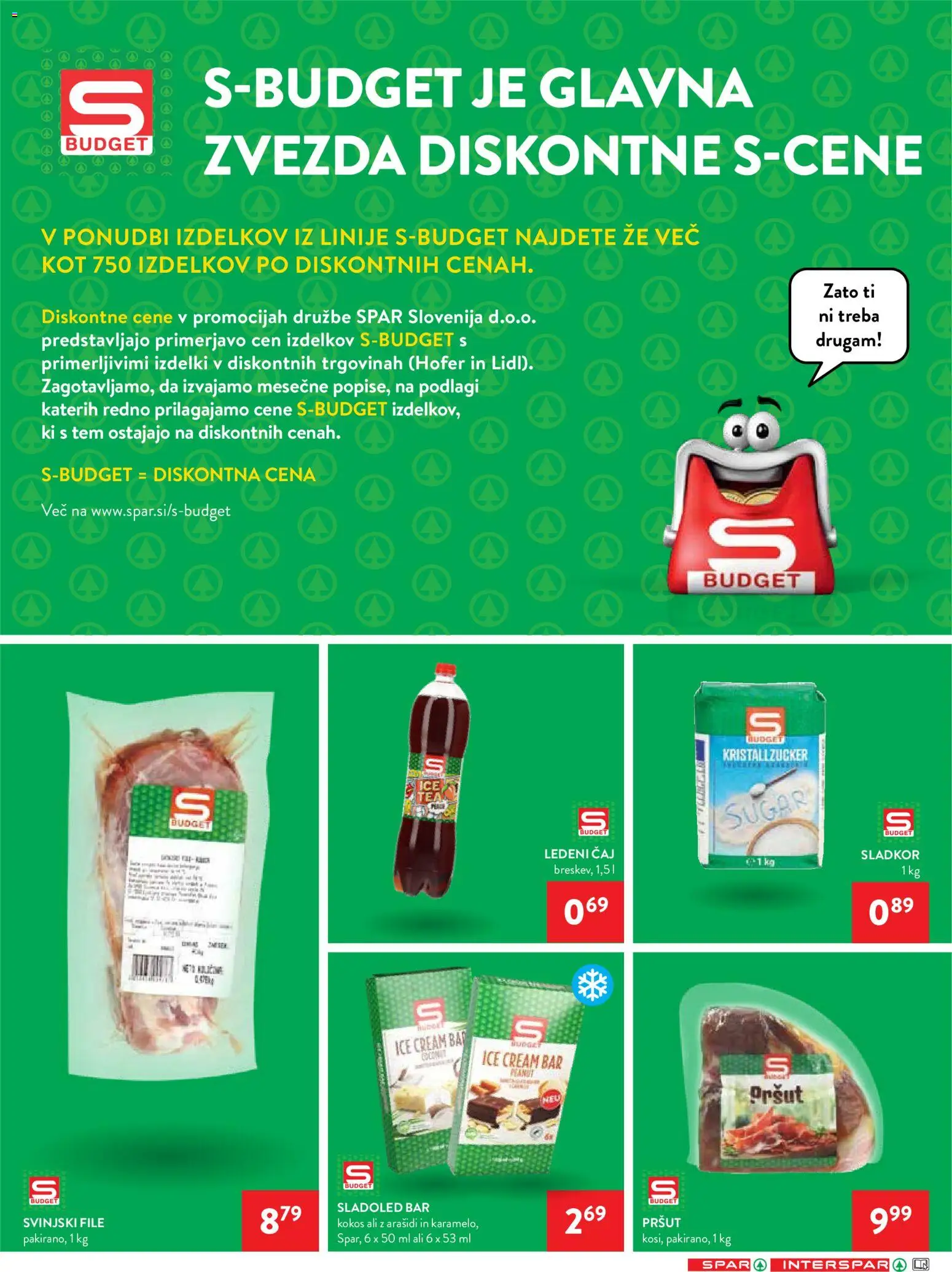 Novi Spar katalog ponudbe – veljaven od 09.09.2026 | Stran: 24 | Izdelki: Pršut, Arašidi, Sladoled, Sladkor