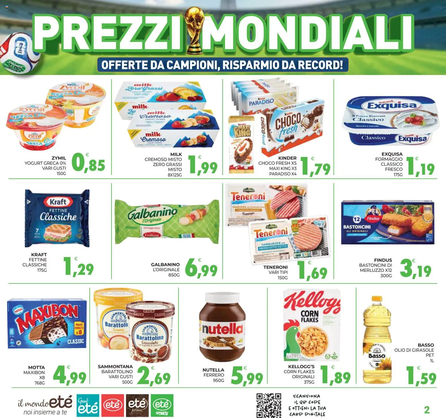 Volantino Eté del 12.06.2026 | Pagina: 2 | Prodotti: Yogurt, Tè, Merluzzo, Hamburger