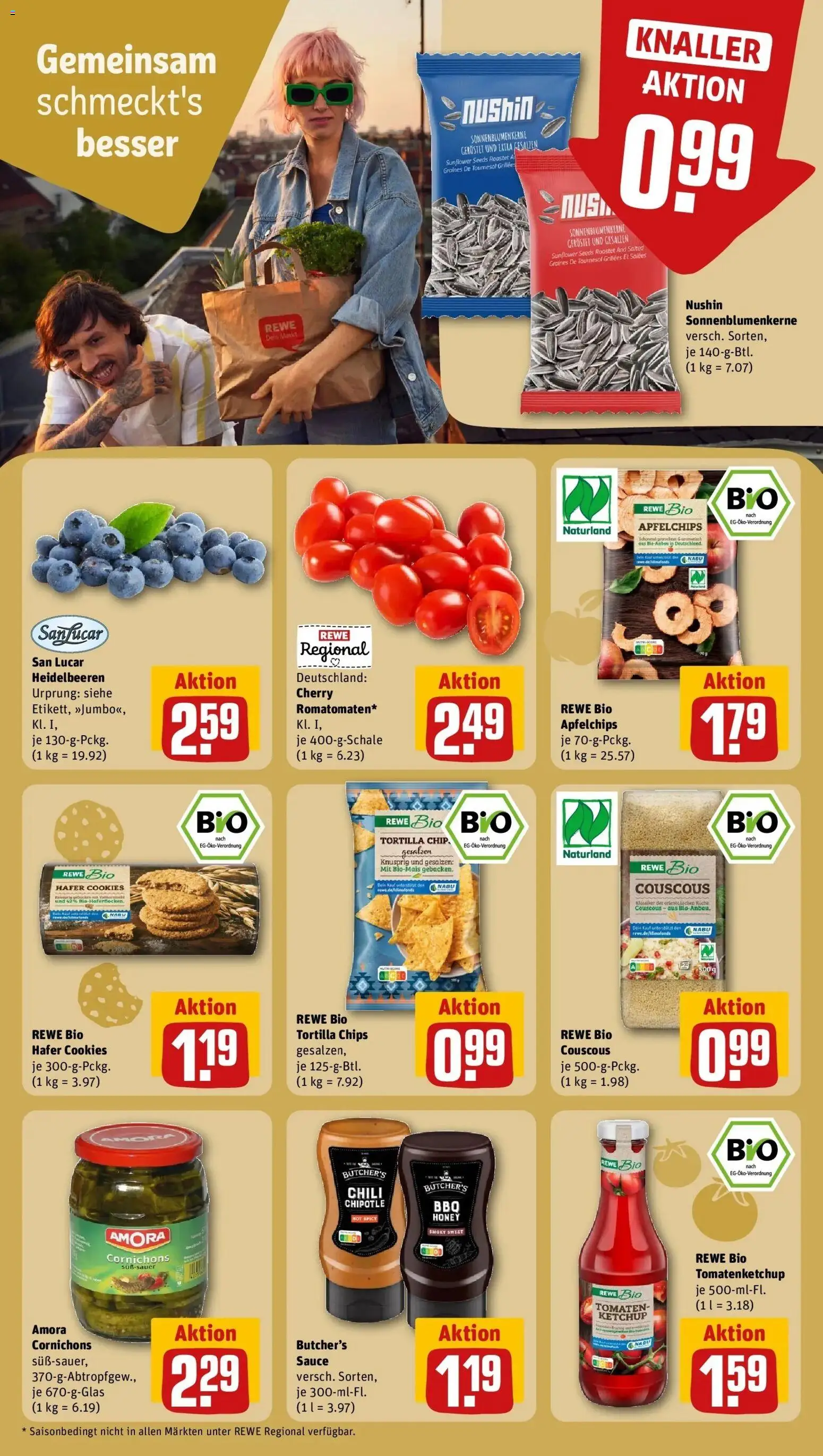 REWE Prospekt ab 14.09.2026 zum Blättern » Angebote | Seite: 18 | Produkte: Küche, Heidelbeeren, Chips, Ketchup