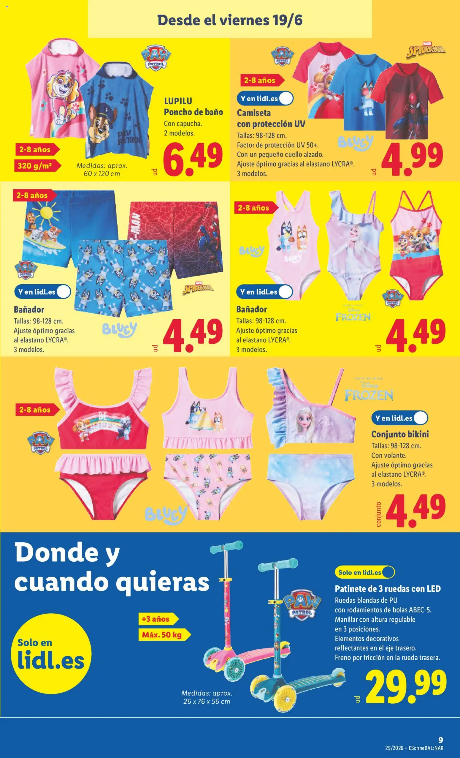 Lidl folleto de bazar │ válido desde el 15.06.2026 | Página: 25 | Productos: Patinete, Baño