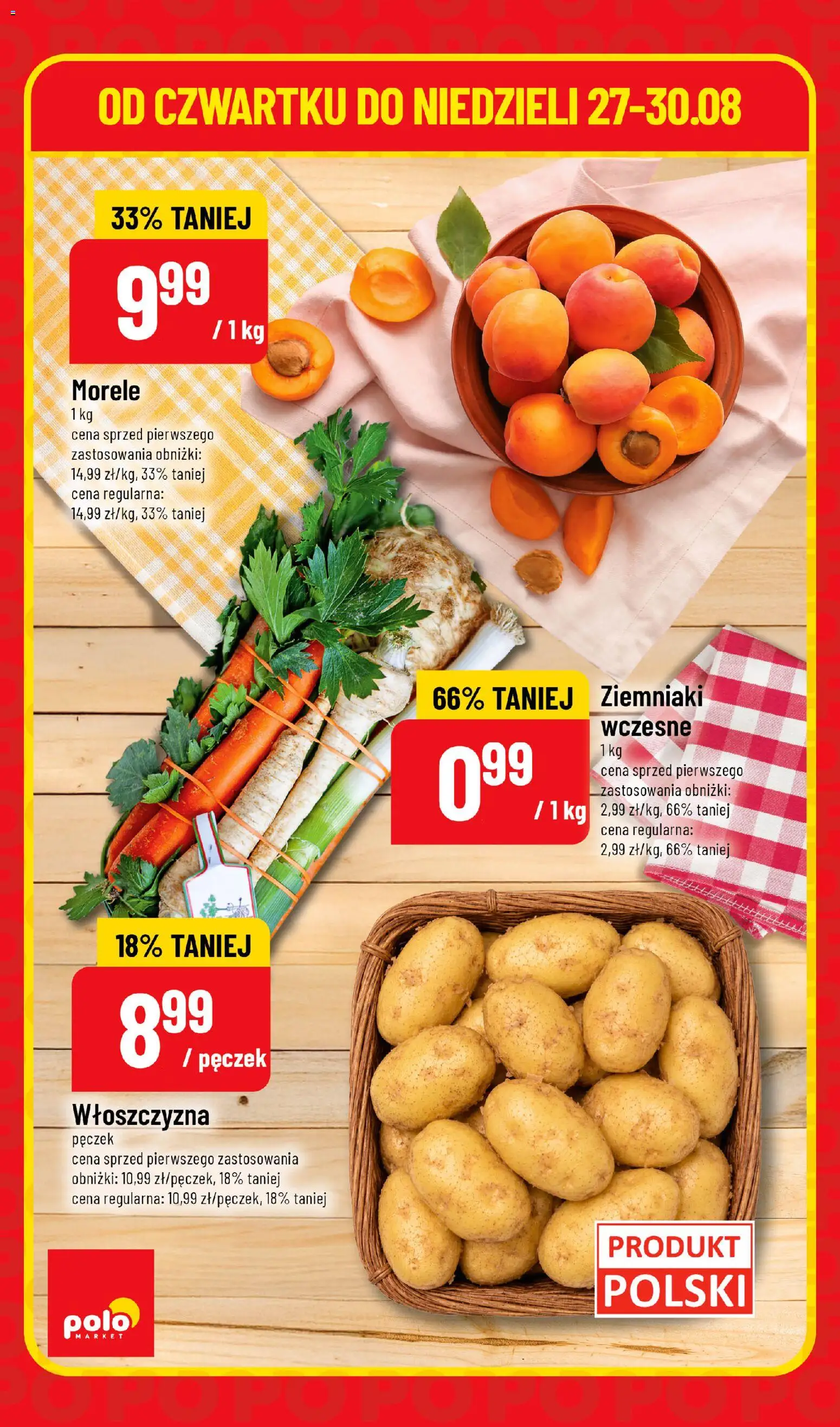 POLOmarket gazetka - Super Hity od 28.08.2026 | Strona: 2 | Produkty: Włoszczyzna, Morele, Ziemniaki