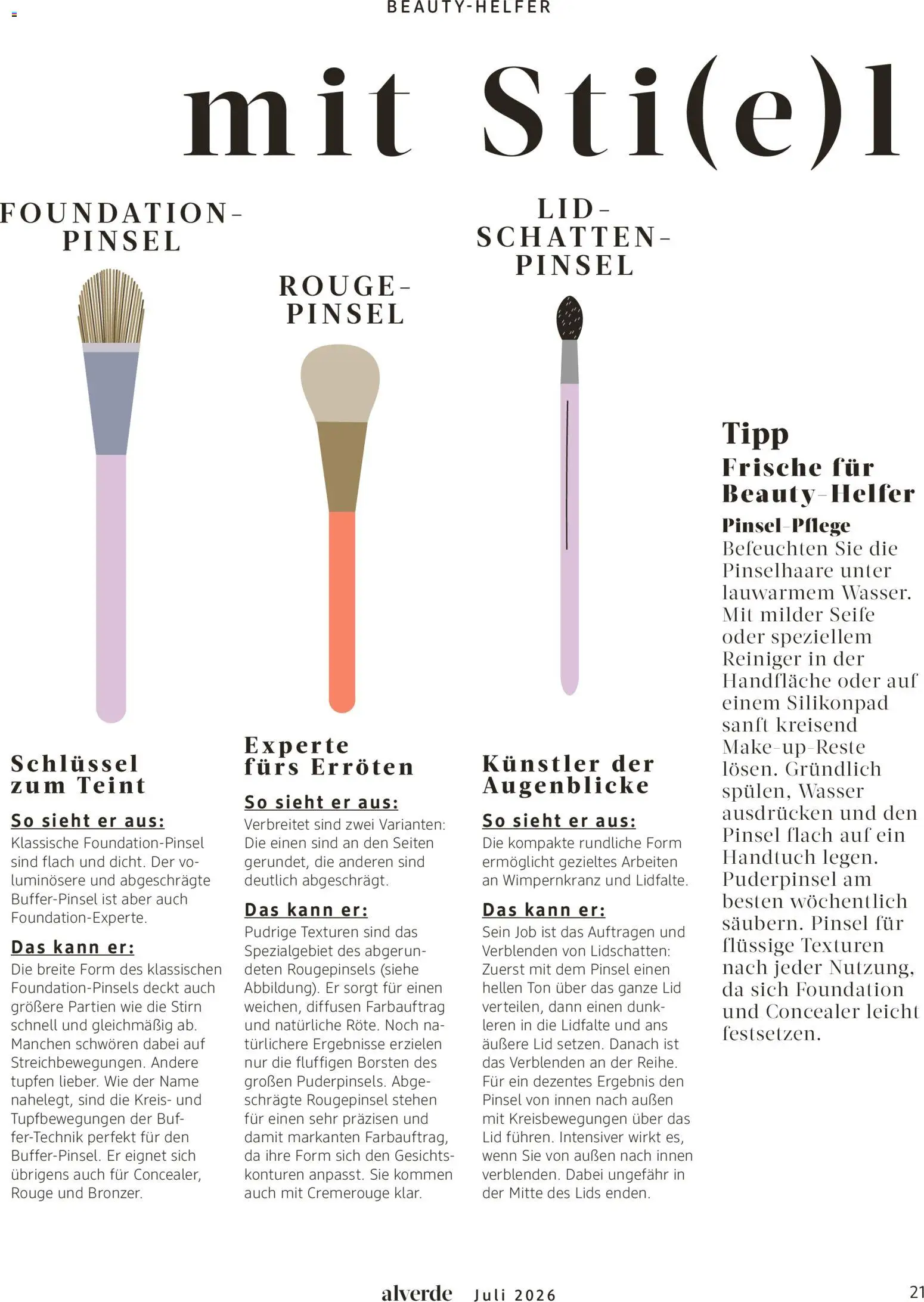 dm drogerie Prospekt – gültig ab 01.07.2026 | Seite: 21 | Produkte: Concealer, Rouge, Lidschatten, Foundationpinsel