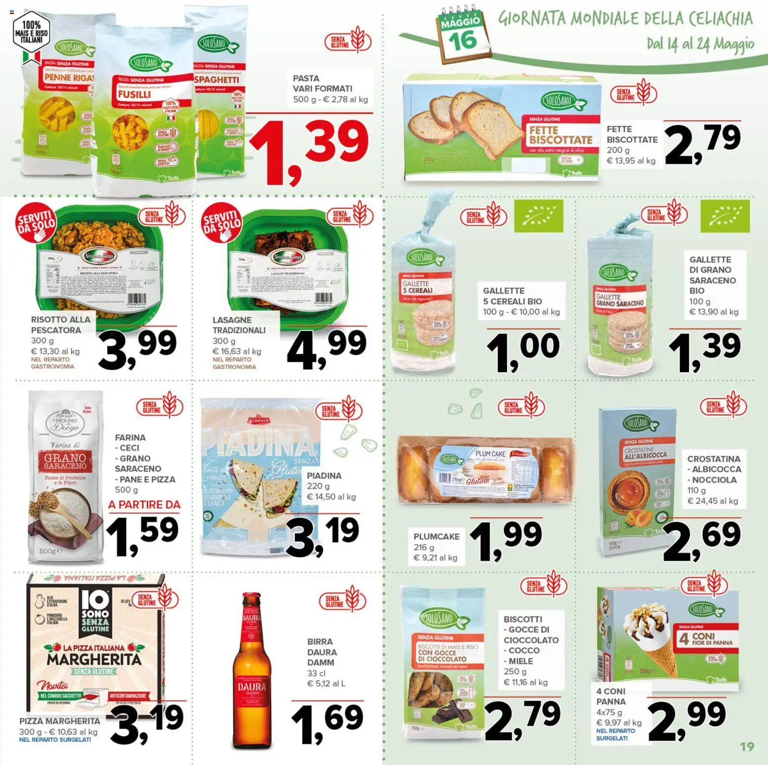 Volantino Todis del 14.05.2026 | Pagina: 19 | Prodotti: Cereali, Crostatine, Farina, Penne