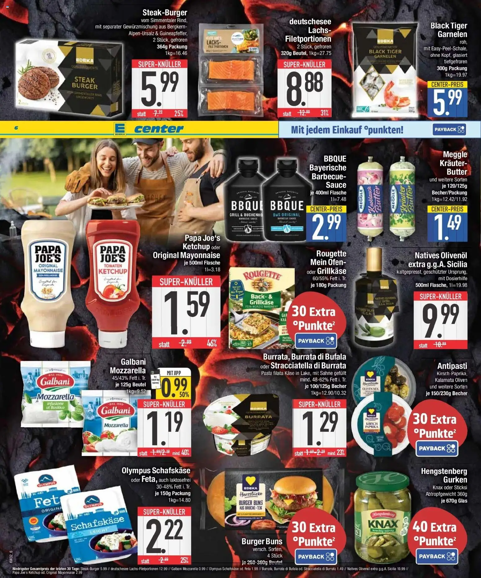 E center Prospekt Regensburg (ab 03.08.2026) zum Blättern | Seite: 6 | Produkte: Käse, Mozzarella, Lachs, Gurken