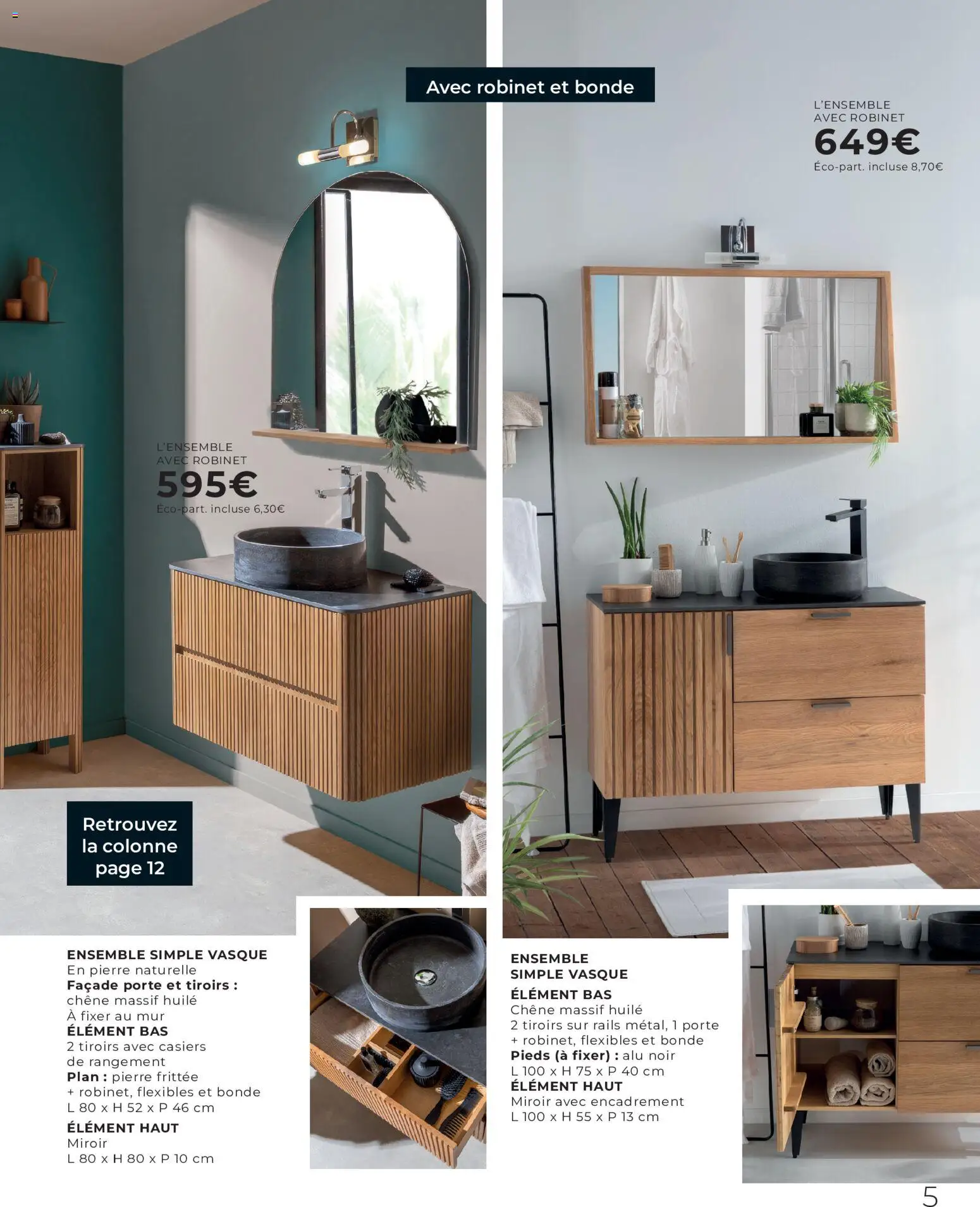 {H1} | Page: 5 | Produits: Robinet, Porte, Tiroirs, Huile