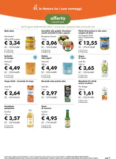 Anteprima del volantino Natura Sì volantino valido a partire dal 05/08/2026 | Pagina: 15 | Prodotti: Yogurt, Branzino, Zucchero, Pesca