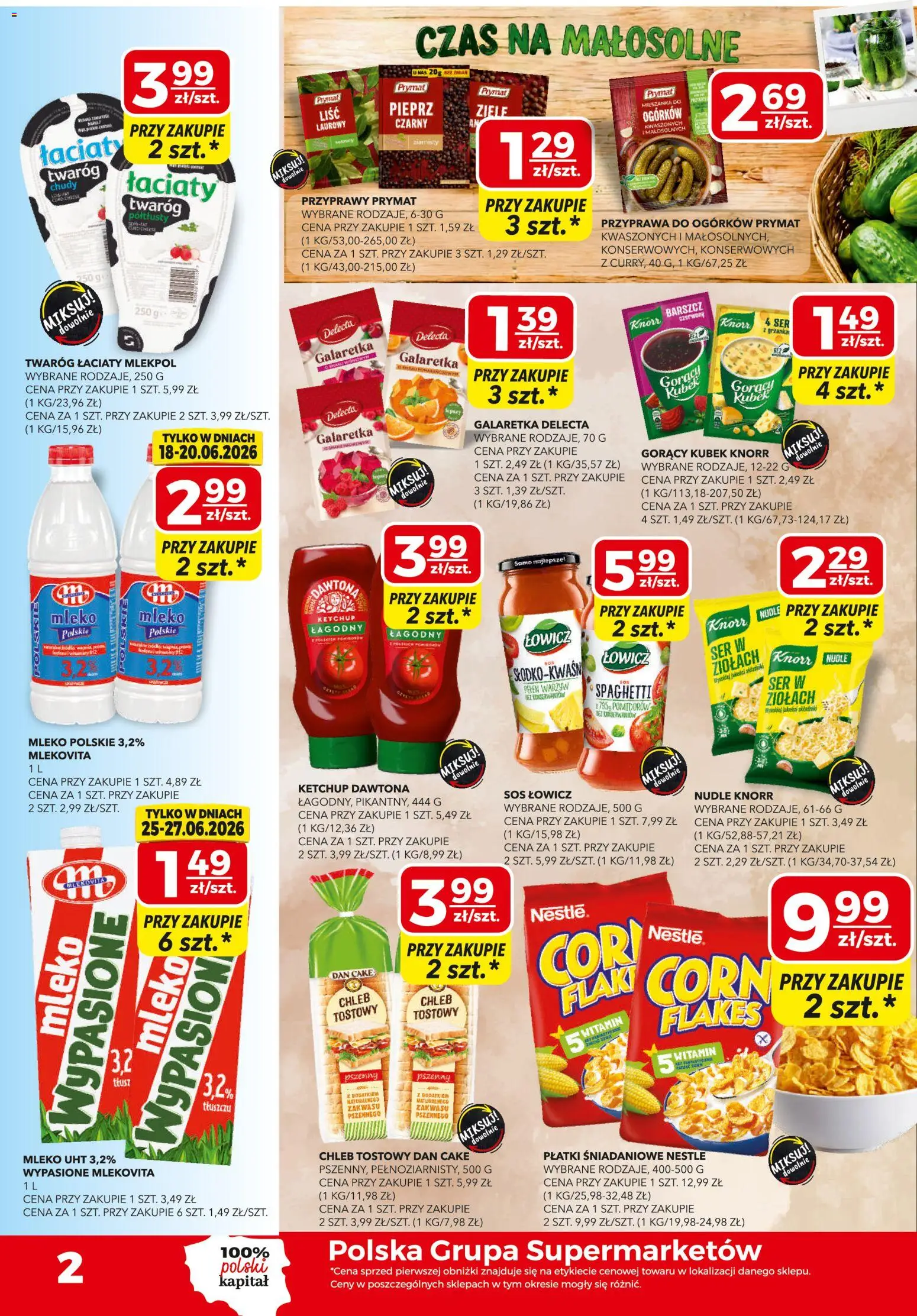 Top Market gazetka mini od 18.06.2026 | Strona: 2 | Produkty: Barszcz, Gorący kubek, Chleb, Pieprz