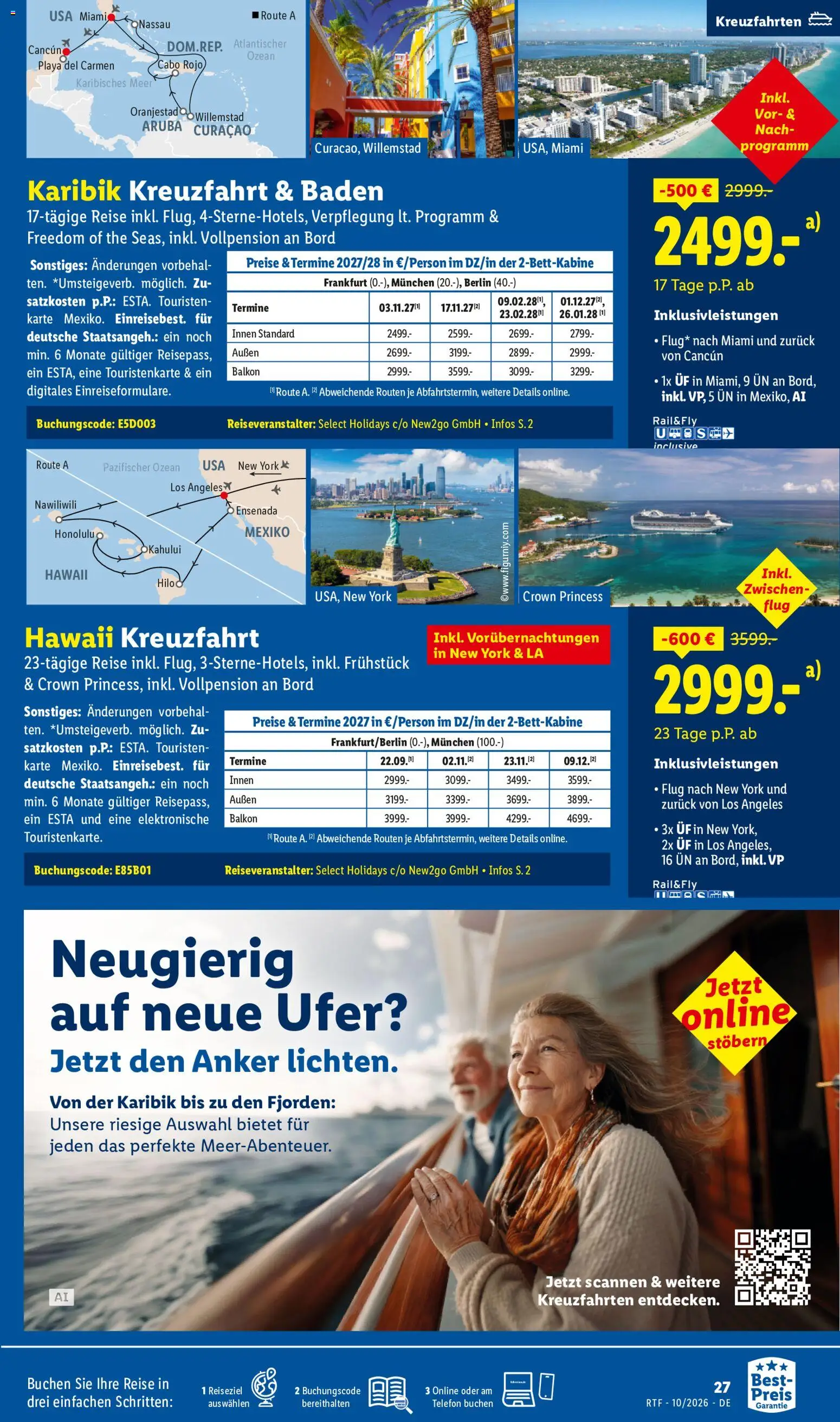 Lidl Reisen Oktober/November Reise-Highlights – gültig ab 14.10.2026 | Seite: 27 | Produkte: Telefon