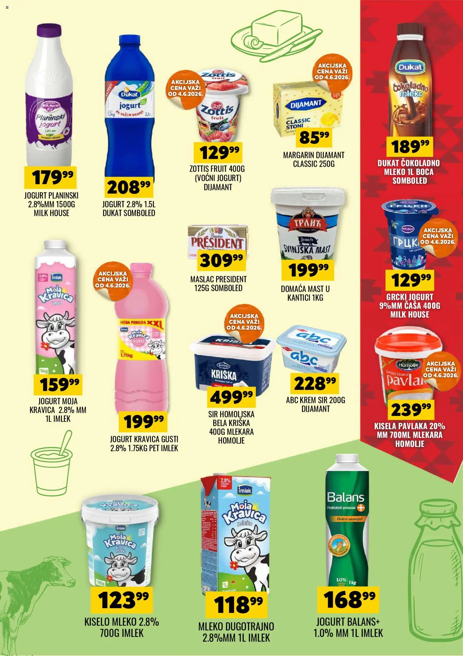 Tekijanka katalog - važi od 03.06.2026 | Strana: 5 | Proizvode: Margarin, Krem sir, Sir, Voćni jogurt