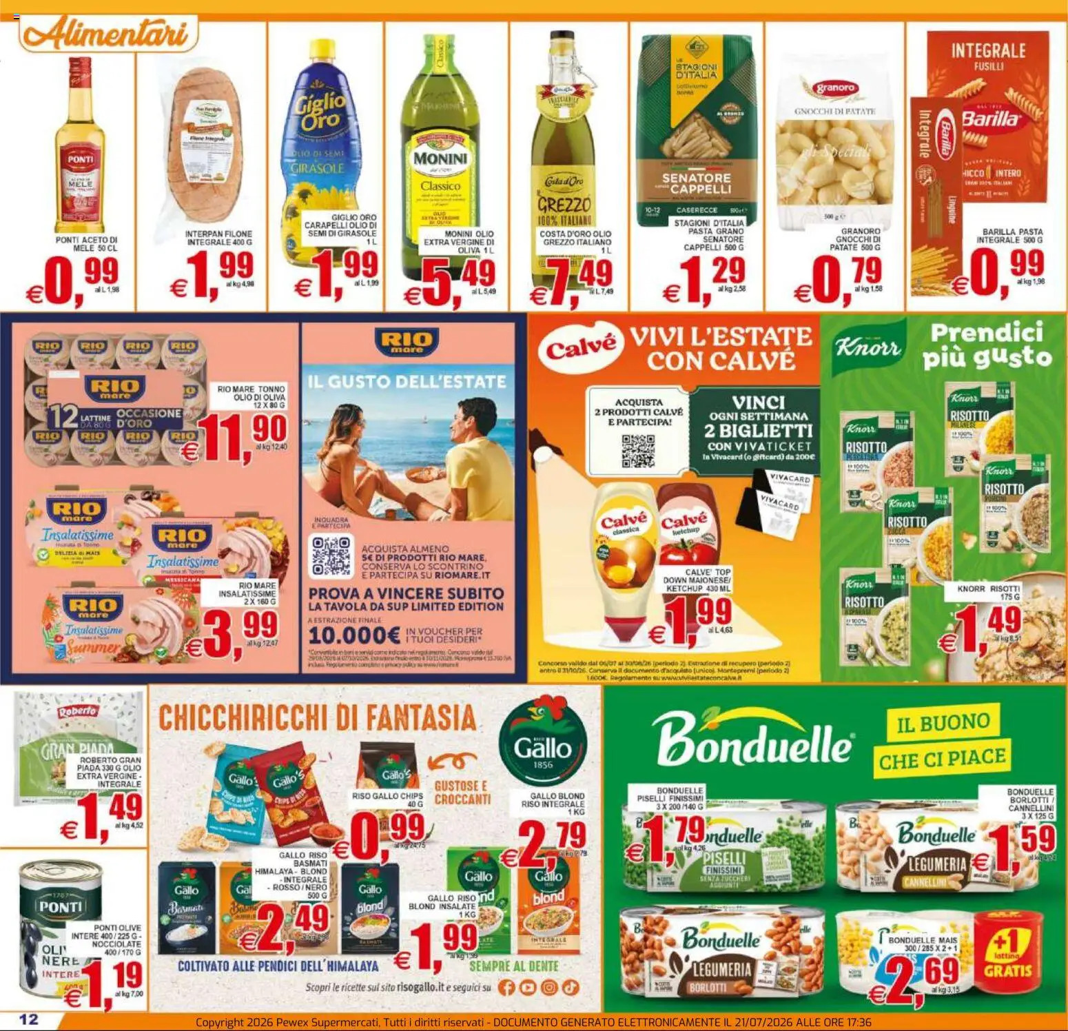 Volantino Pewex del 22/07/2026 | Pagina: 12 | Prodotti: Mele, Cannellini, Pasta, Mais