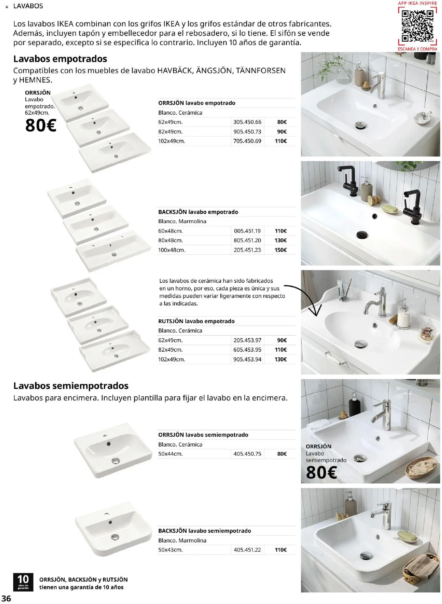 Catálogo IKEA Baños │ válido desde el 01.02.2026 | Página: 36 | Productos: Muebles, Lavabo