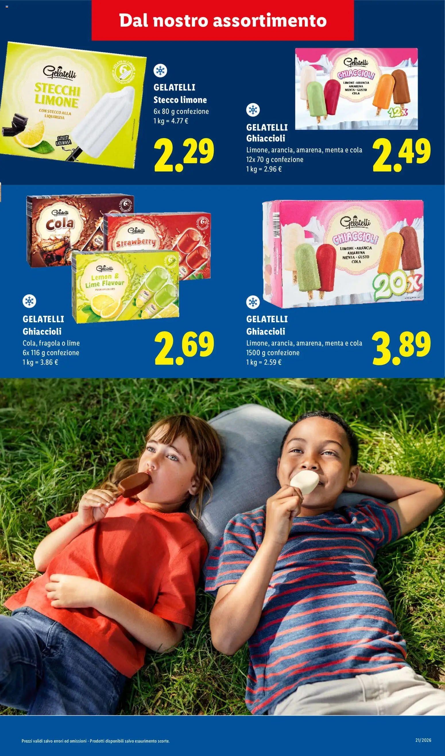 Volantino Lidl del 03/08/2026 | Pagina: 11 | Prodotti: Ghiaccioli, Lime, Menta, Amarena