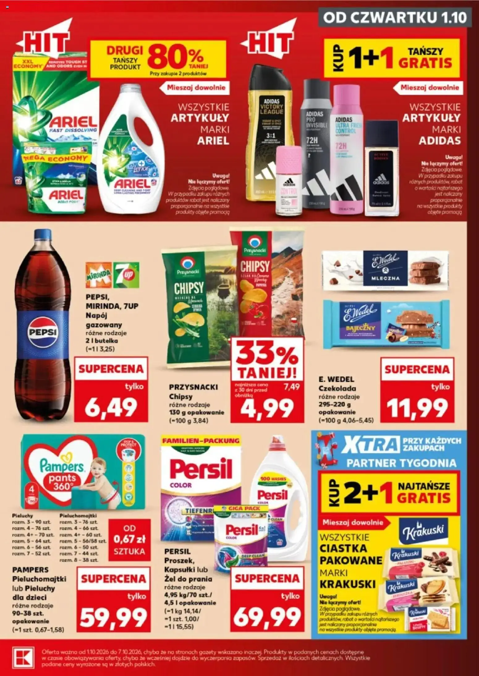 Kaufland gazetka - Mocny start od 05.10.2026 - od jutra PDF | Strona: 11 | Produkty: Pepsi, Pieluchomajtki, Ariel, Ciastka