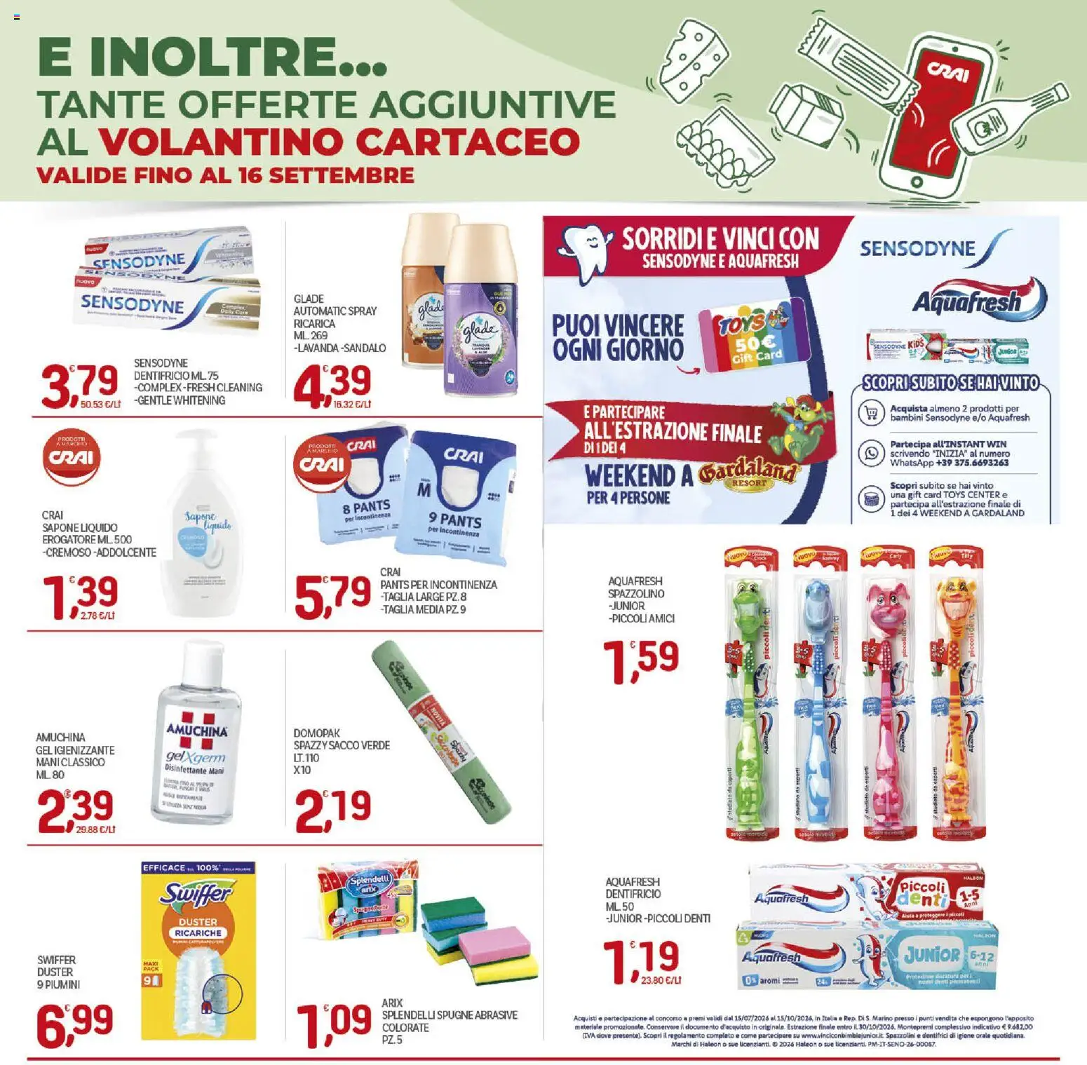 Volantino CRAI del 03/09/2026 | Pagina: 24 | Prodotti: Sapone, Dentifricio, Igiene orale, Lavanda