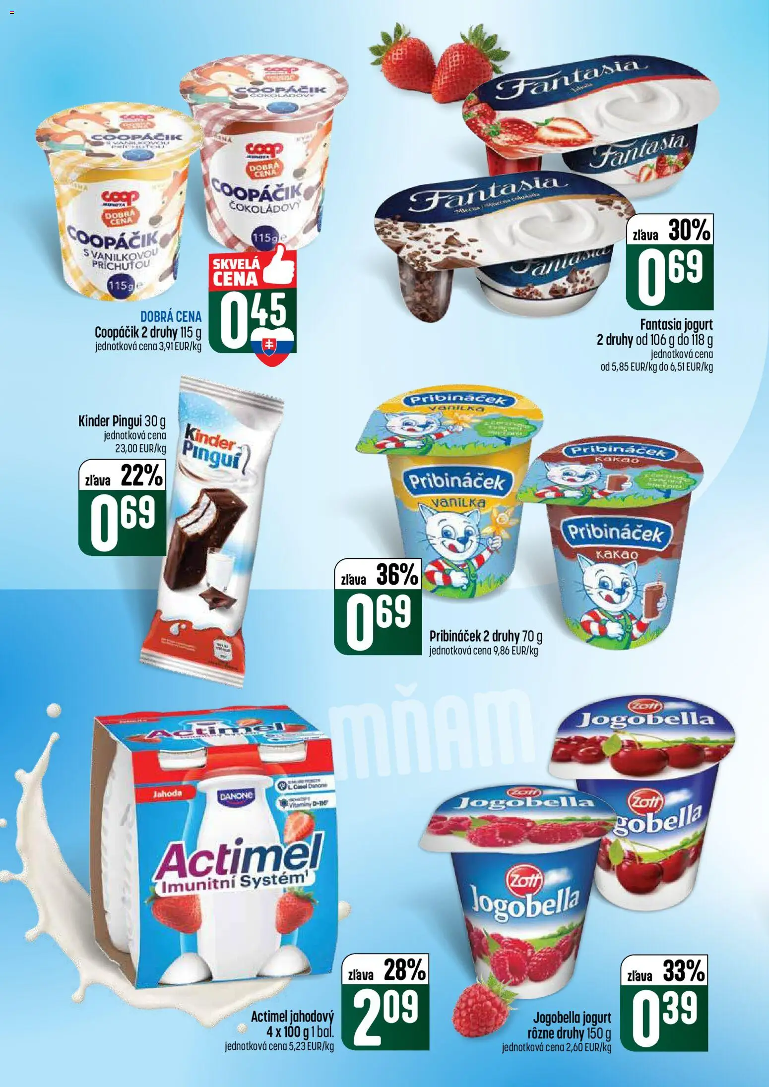 Nové COOP Jednota akcie – leták je platný od 04.06.2026 | Strana: 28 | Produkty: Jogurt, Kinder, Actimel