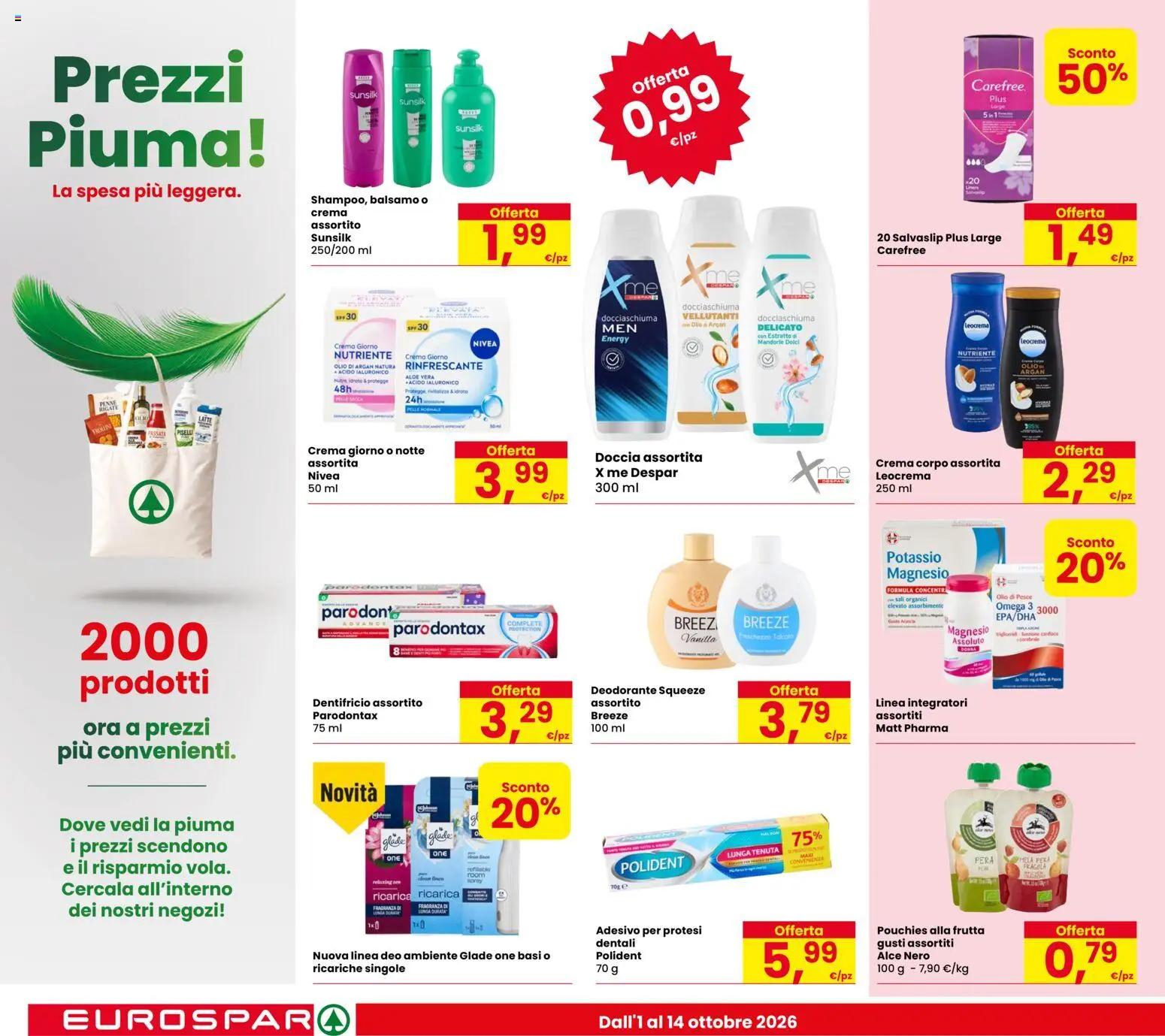 Volantino Eurospar del 01/10/2026 | Pagina: 22 | Prodotti: Balsamo, Pesce, Latte, Omega 3