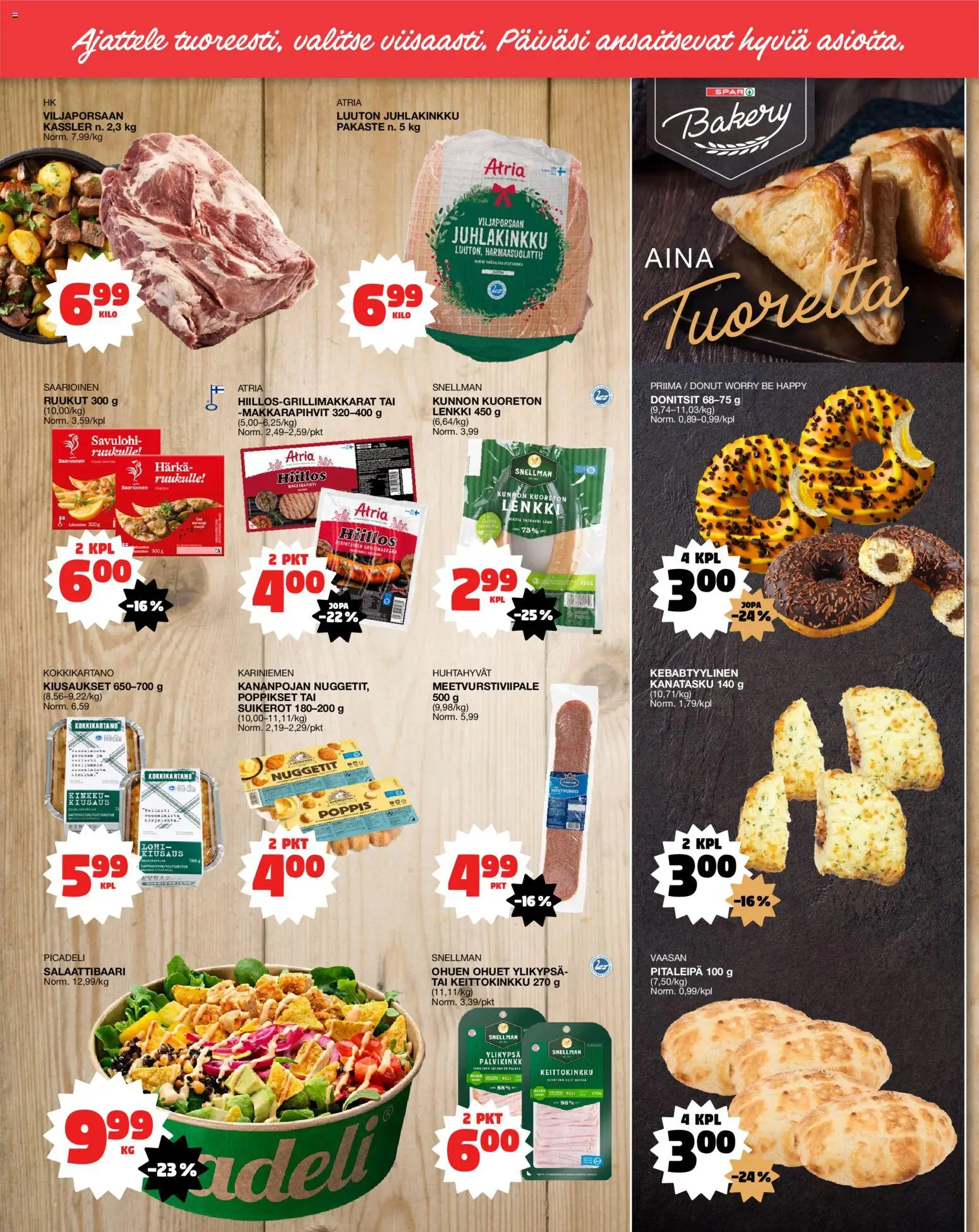 Tokmanni Eurospar – voimassa 15/10/2026 alkaen | Sivu: 2 | Tuotteet: Lohi, Savulohi, Kinkku