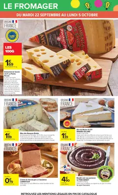 Carrefour - Prévisualisation de Crème de foie de porc à l'ancienne CARREFOUR, Existe aussi à un prix différent en crème forestière de foie de volaille. valide à partir de 22/09/2026 | Page: 38