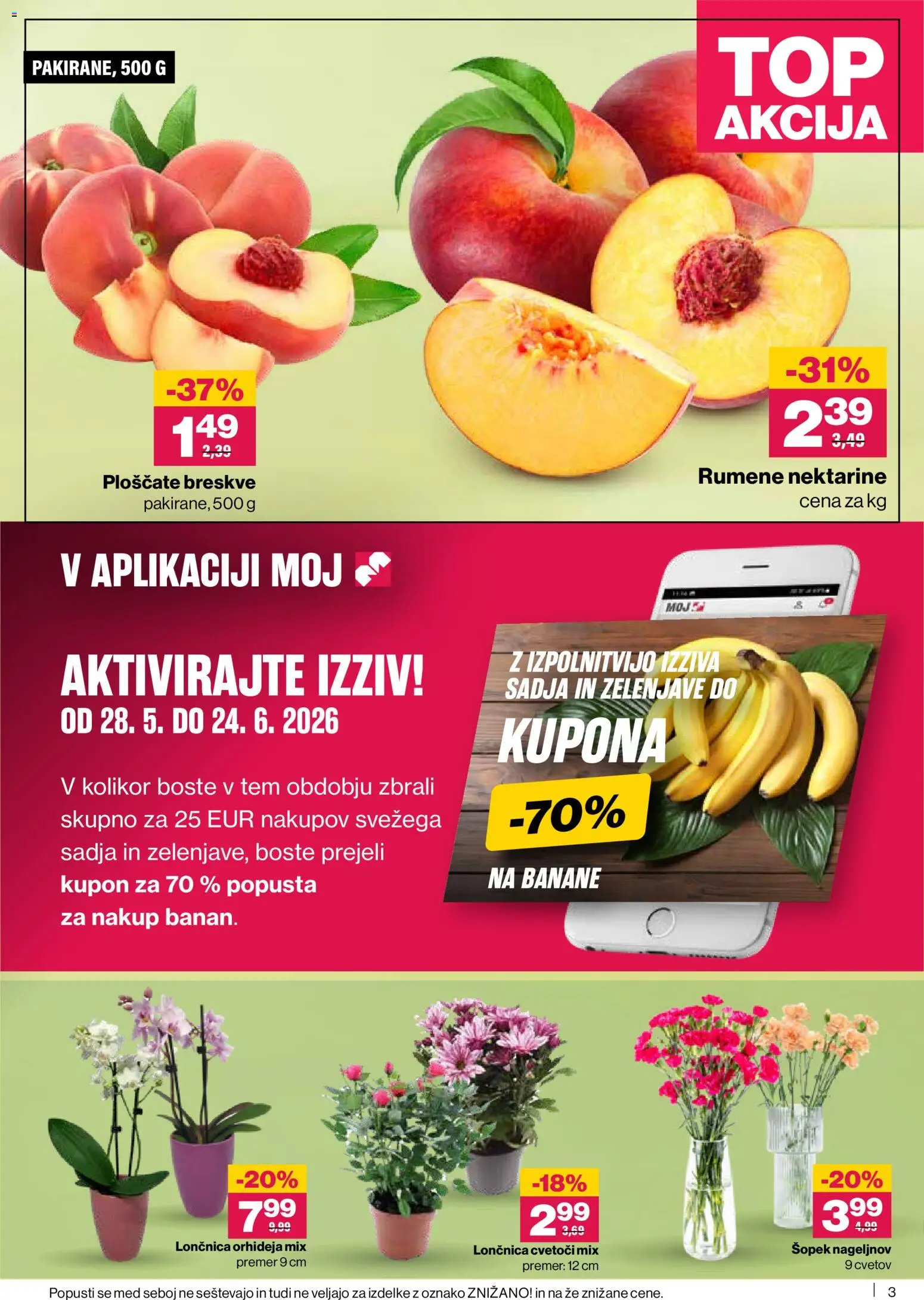 Novi Mercator katalog ponudbe – veljaven od 11.06.2026 | Stran: 3 | Izdelki: Šopek, Banane, Nektarine
