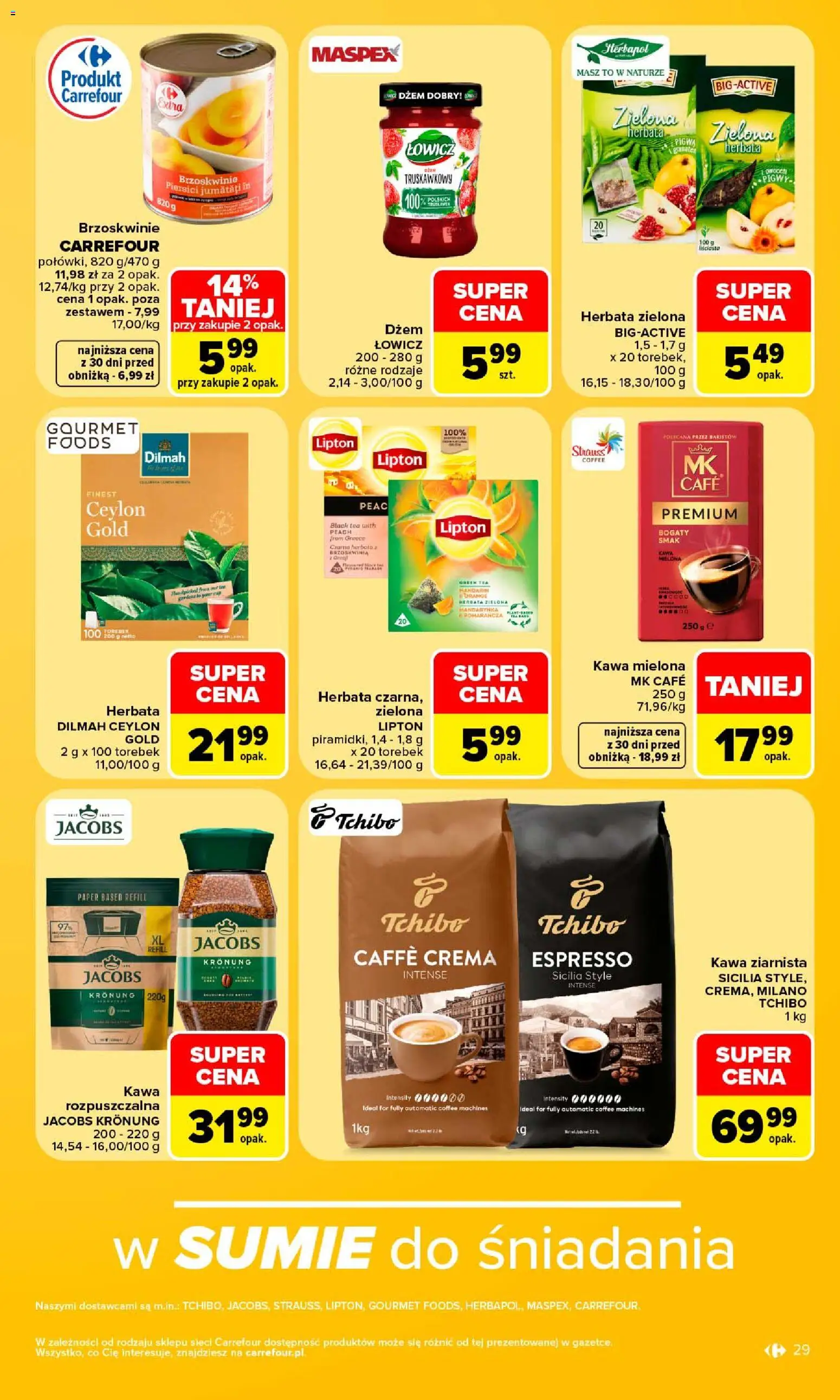 Carrefour gazetka od 31.08.2026 | Strona: 31 | Produkty: Zielona herbata, Kawa ziarnista, Herbata zielona, Tchibo