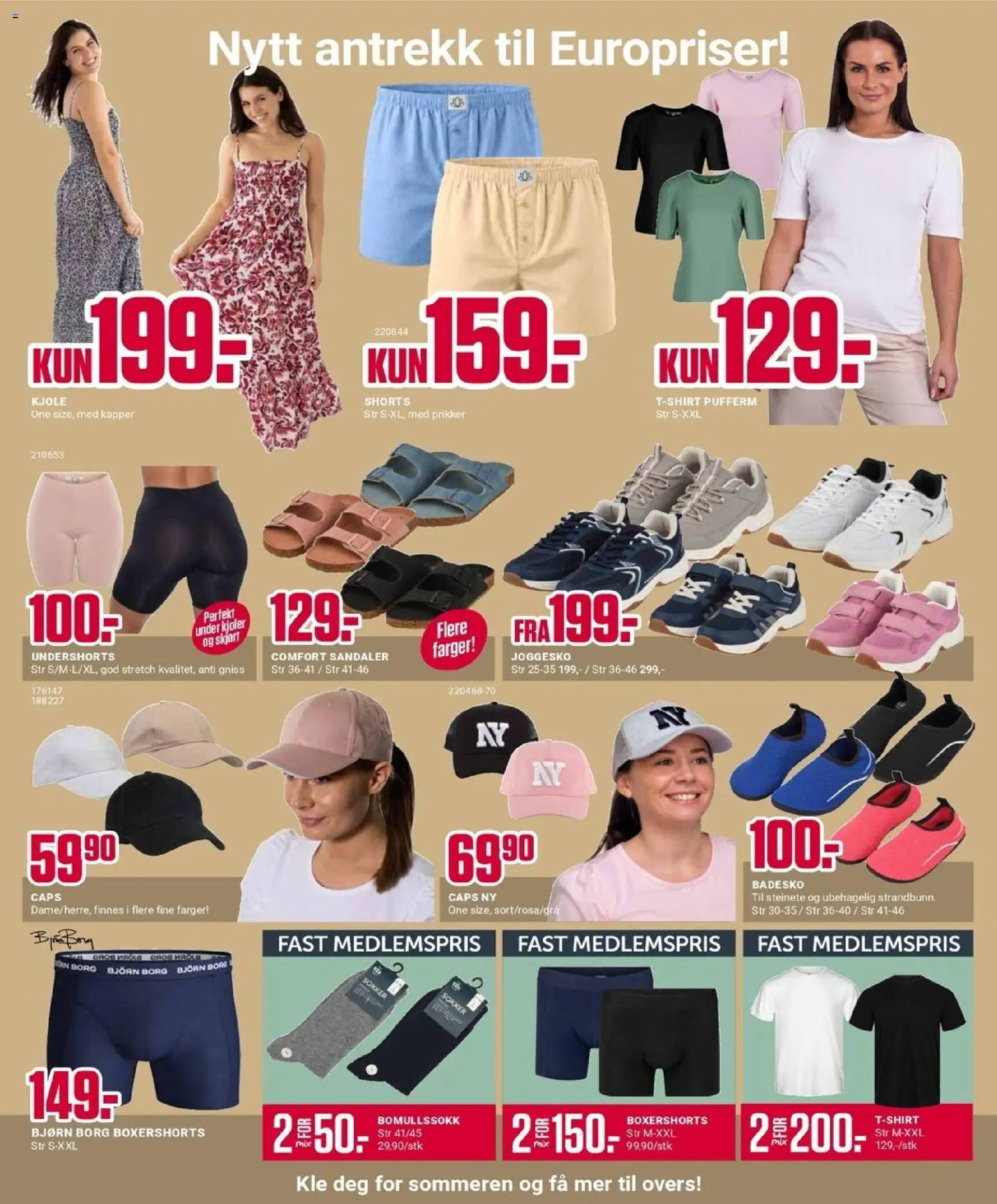 {H1} | Side: 3 | Produkter: Sokker, Kjole, Shorts, Sandaler