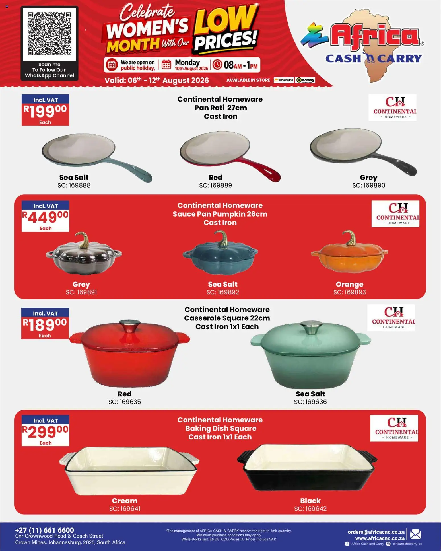 New Africa Cash & Carry catalogue – valid from 06/08/2026 | Page: 49 | Products: Iron, Cream, Sauce, Salt