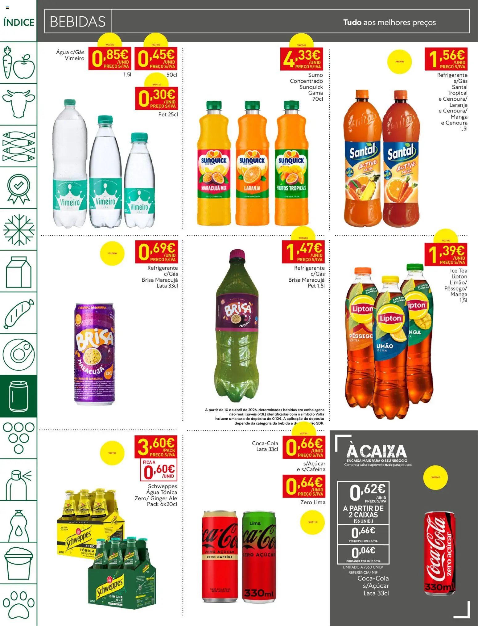 Recheio folheto Madeira │ válido de 18/08/2026 | Página: 24 | Produtos: Manga, Água tónica, Lima, Bebida
