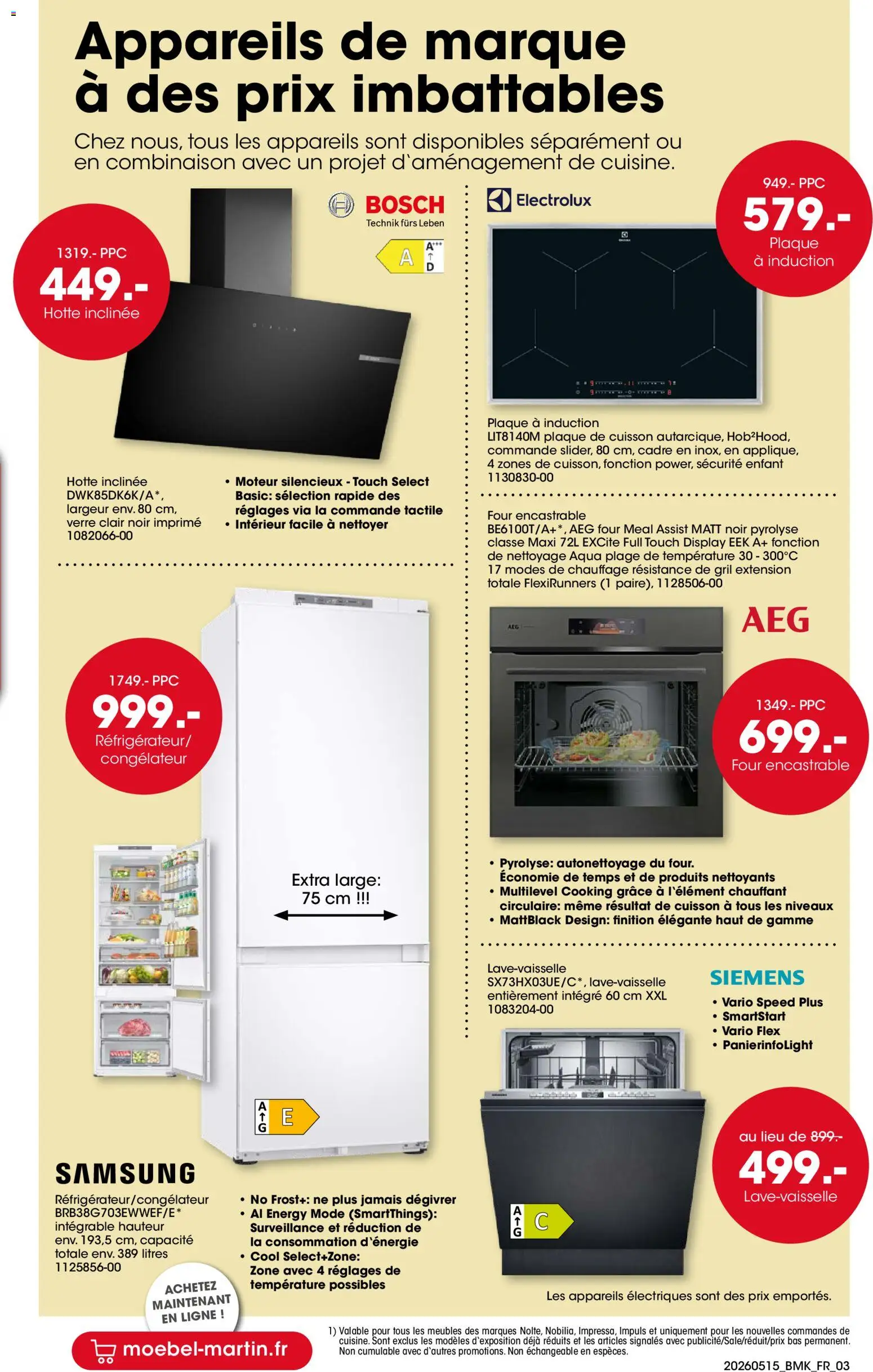 {H1} | Page: 3 | Produits: Plaque a induction, Congélateur, Plaque de cuisson, Gril